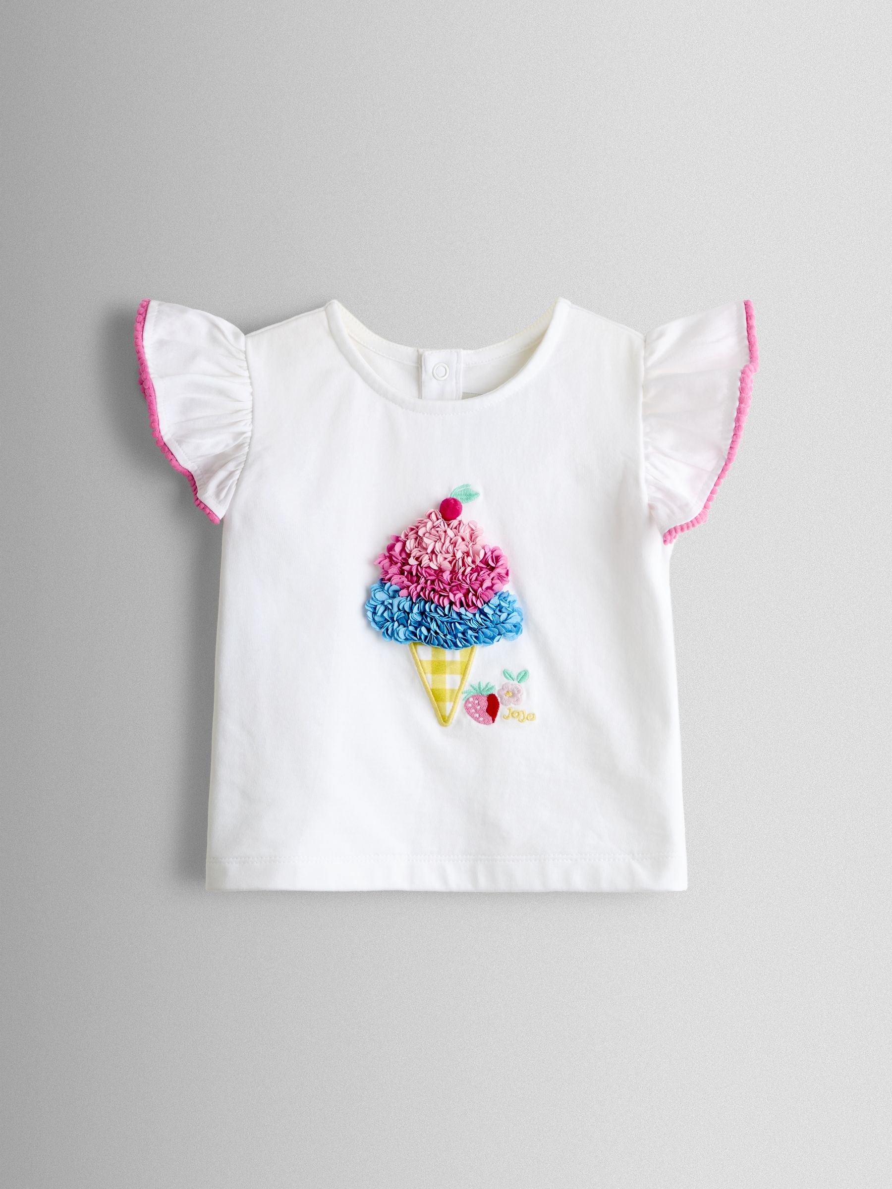 Cobalt Blue Ice Cream Frill Sleeve Top & Short Set - Image 2 of 7