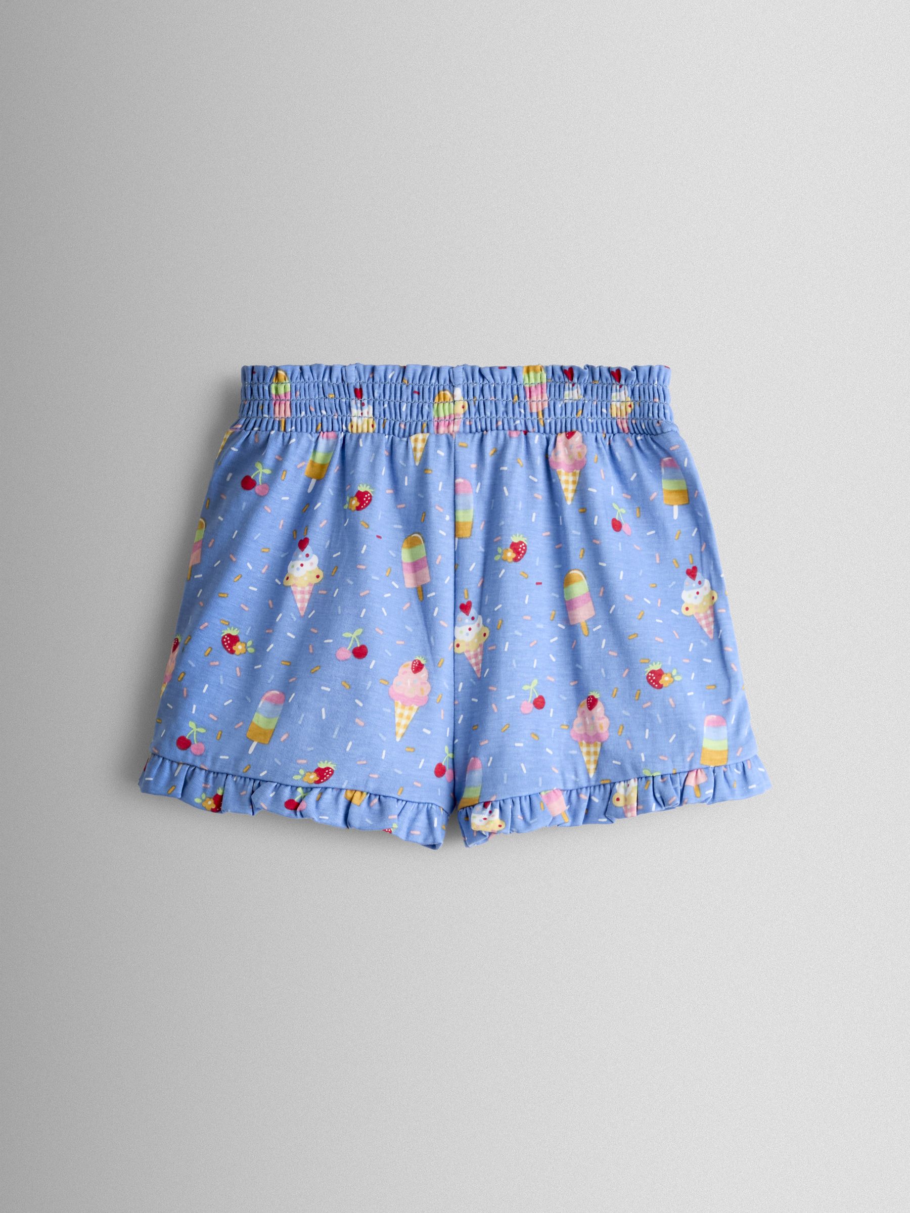 Cobalt Blue Ice Cream Frill Sleeve Top & Short Set - Image 5 of 7