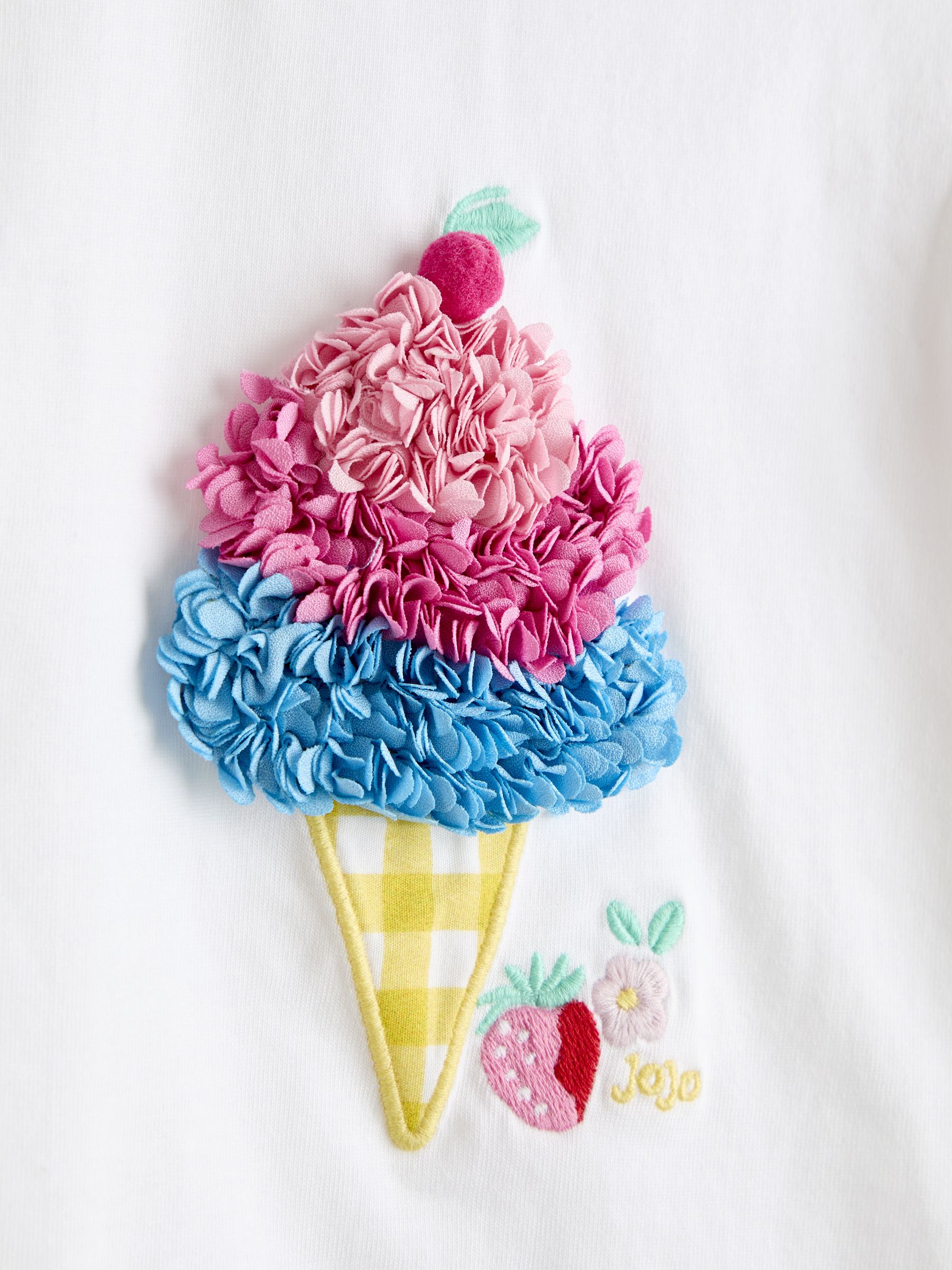 Cobalt Blue Ice Cream Frill Sleeve Top & Short Set - Image 6 of 7