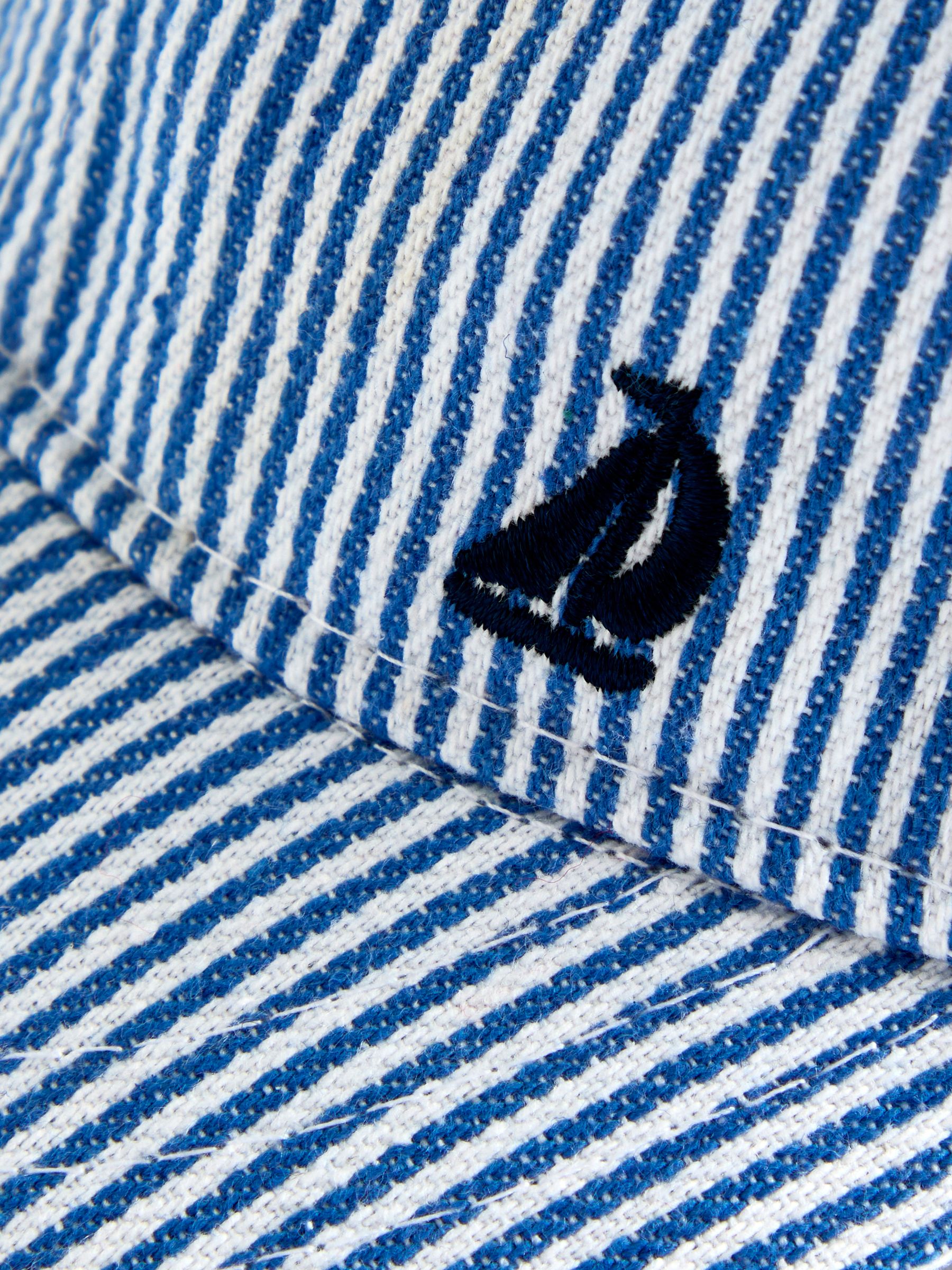 Blue Striped Cap - Image 4 of 4 Blue Striped Cap - Image 4 of 4
