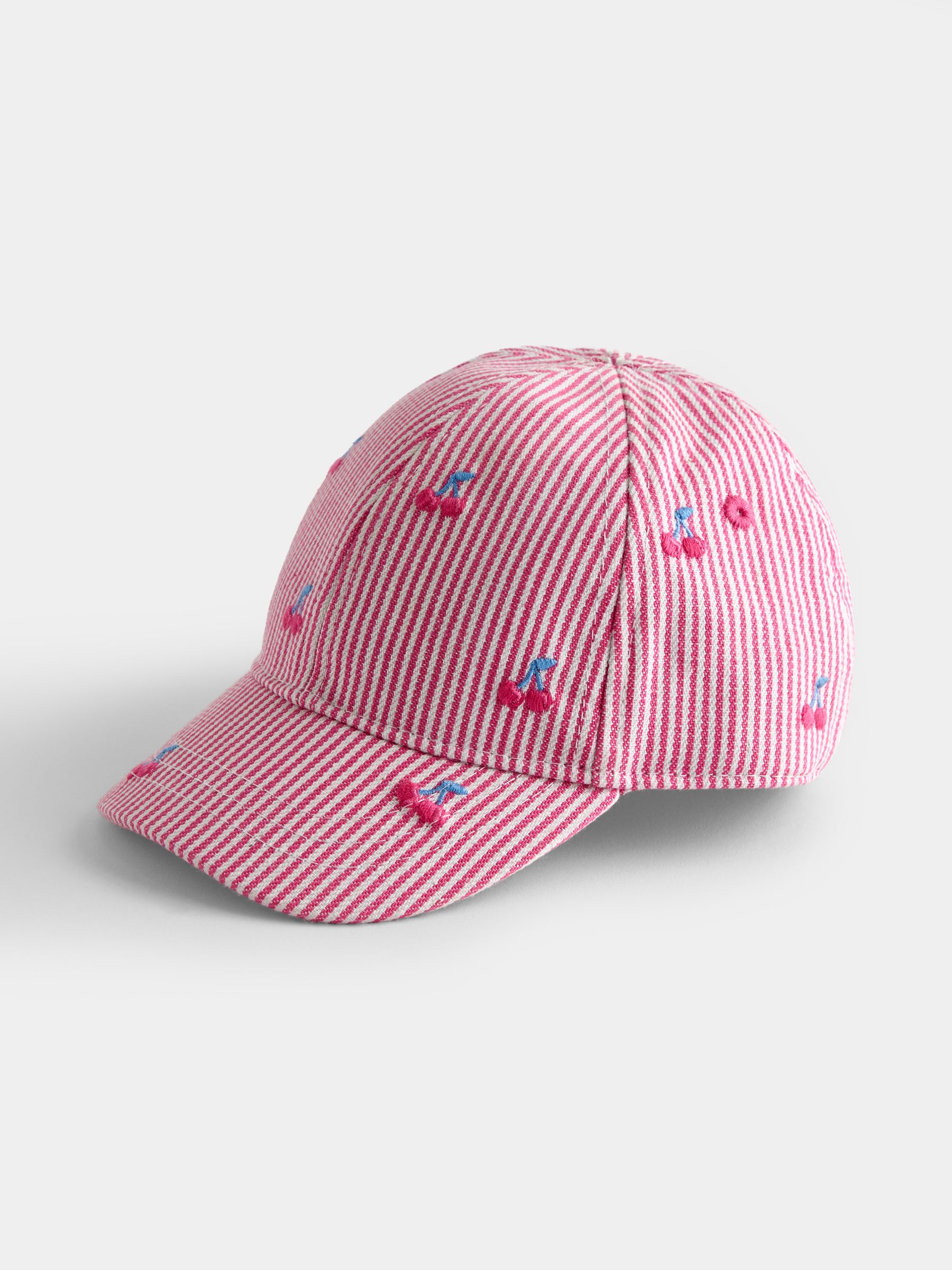 Pink Cherry Embroidered Cap - Image 1 of 4