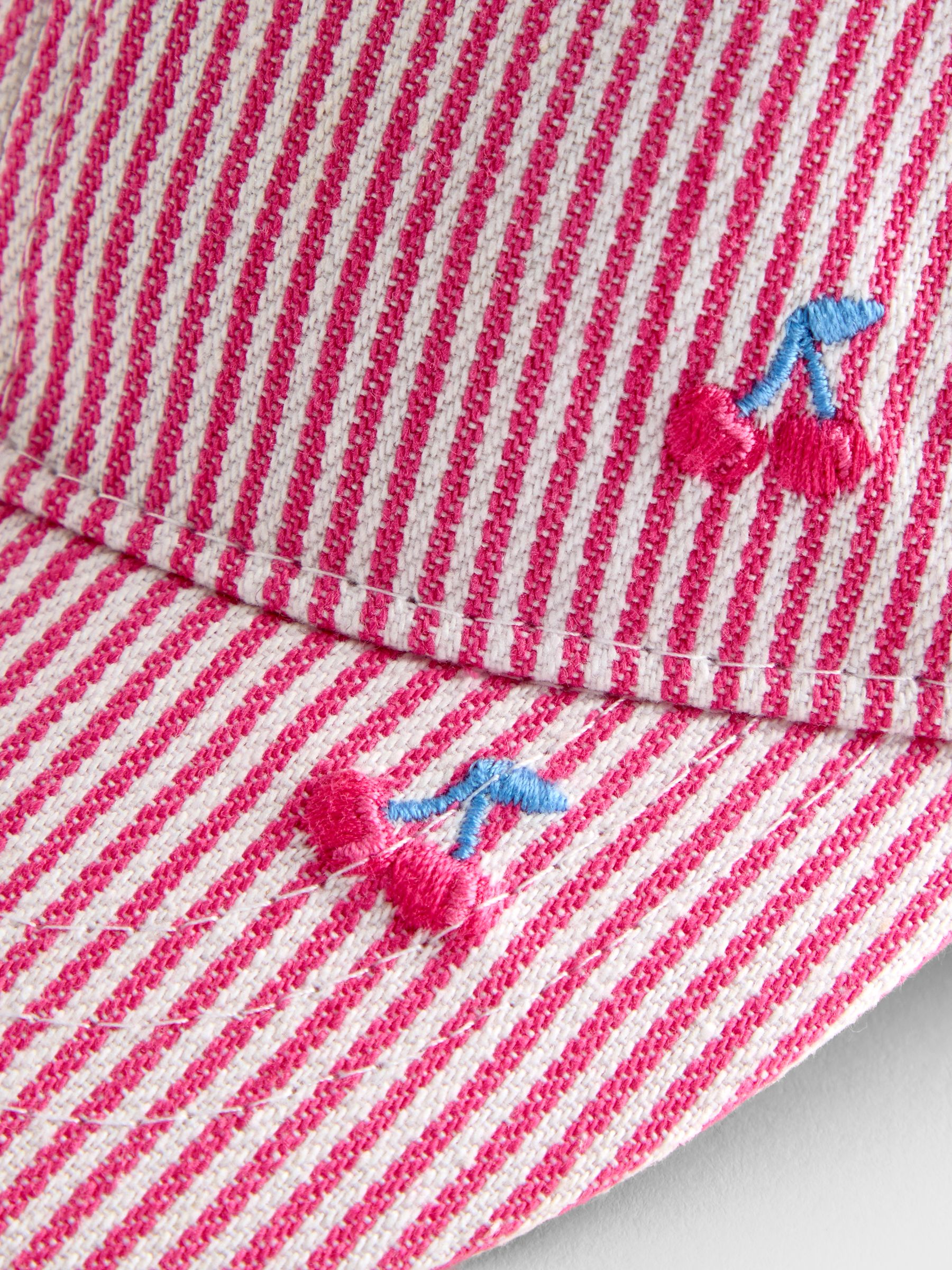 Pink Cherry Embroidered Cap - Image 4 of 4