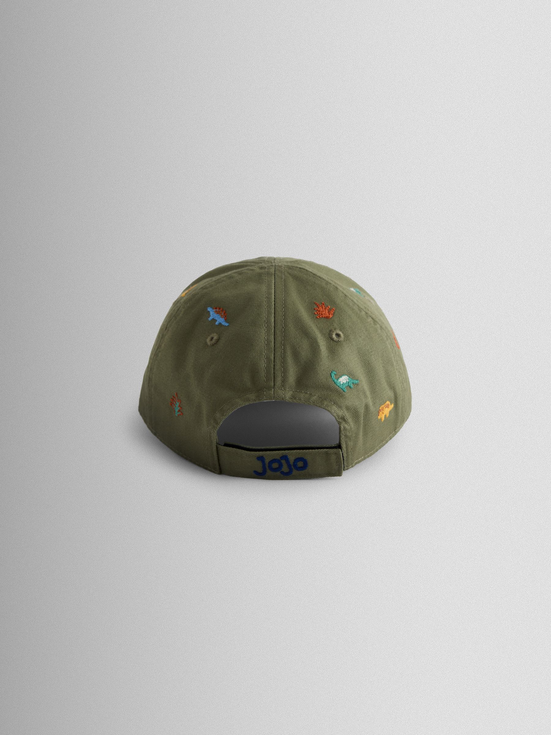 Khaki Green Dinosaur Embroidered Cap - Image 3 of 4