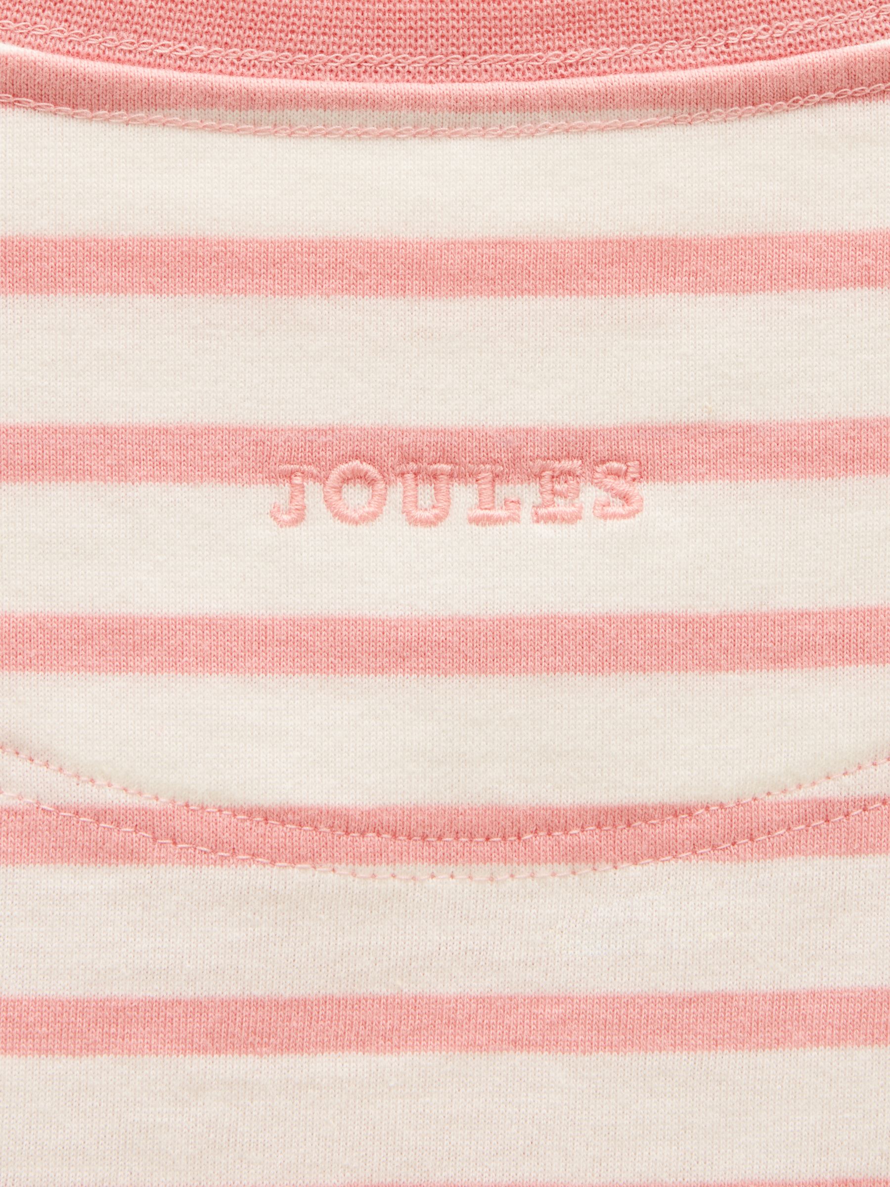 Official Badminton Pink & Cream Stripe Horse Applique T-shirt - Image 6 of 6