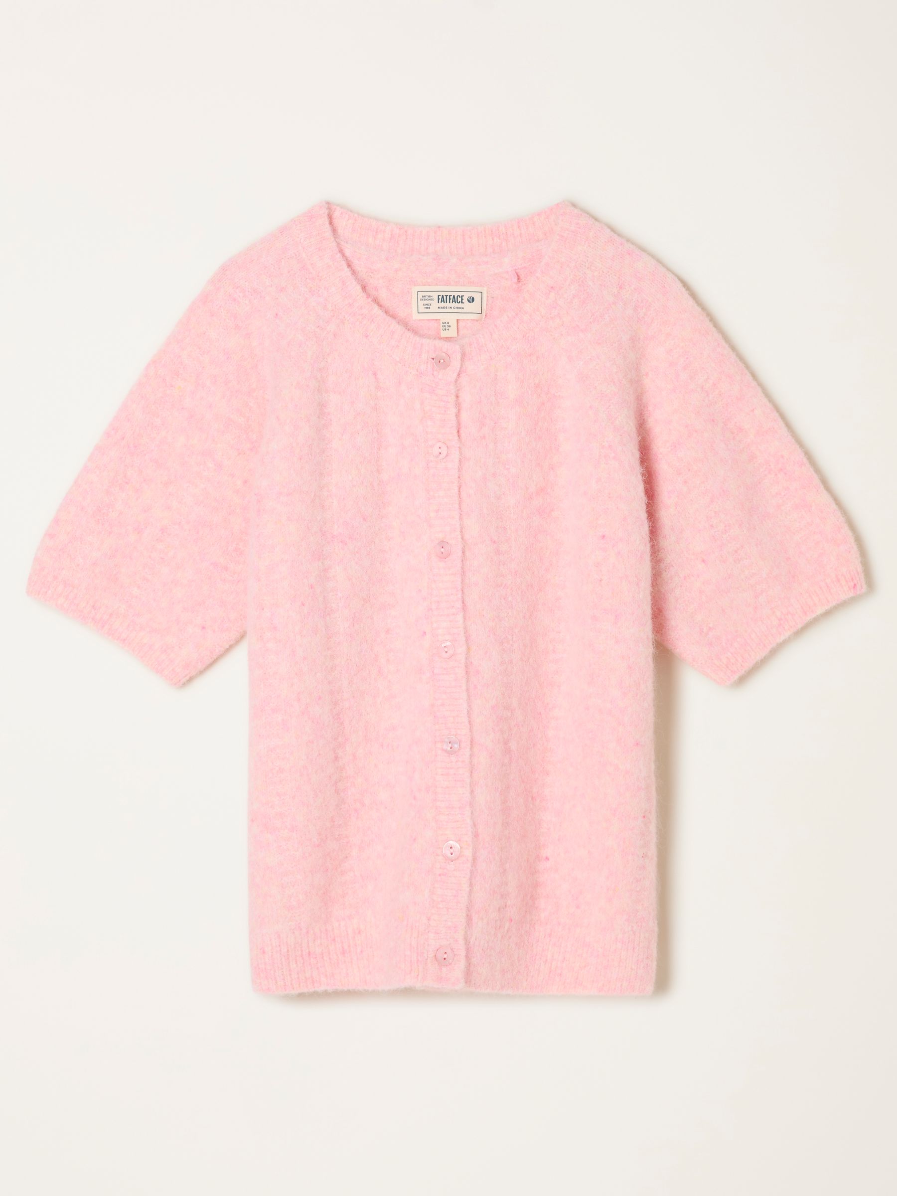 Georgina Pink Knitted Fluffy Cardigan - Image 6 of 6