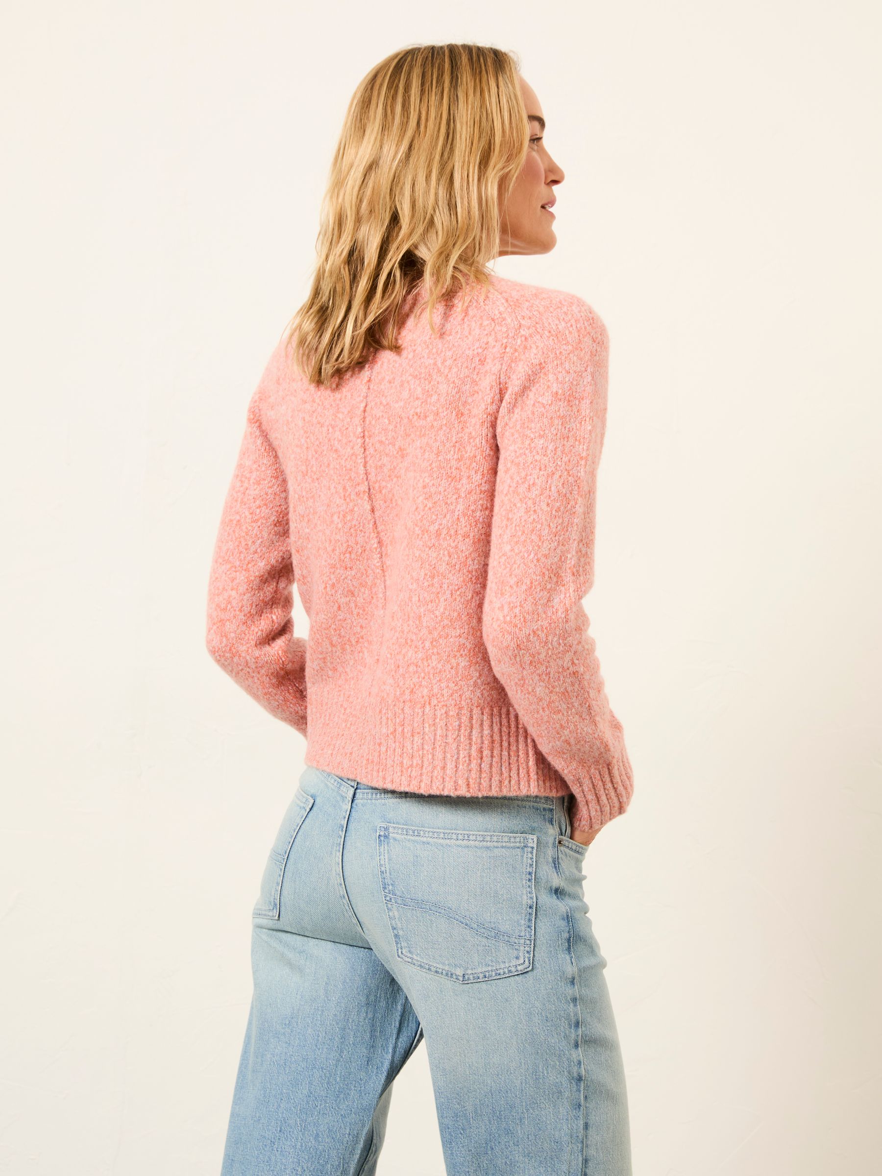 Florrie Pink Fleck Knitted Cardigan - Image 2 of 6