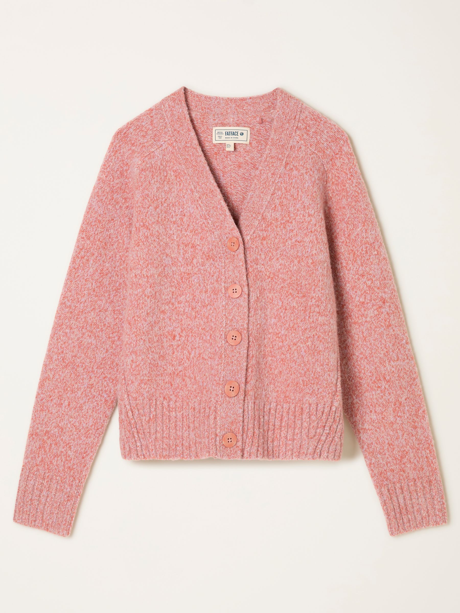 Florrie Pink Fleck Knitted Cardigan - Image 6 of 6