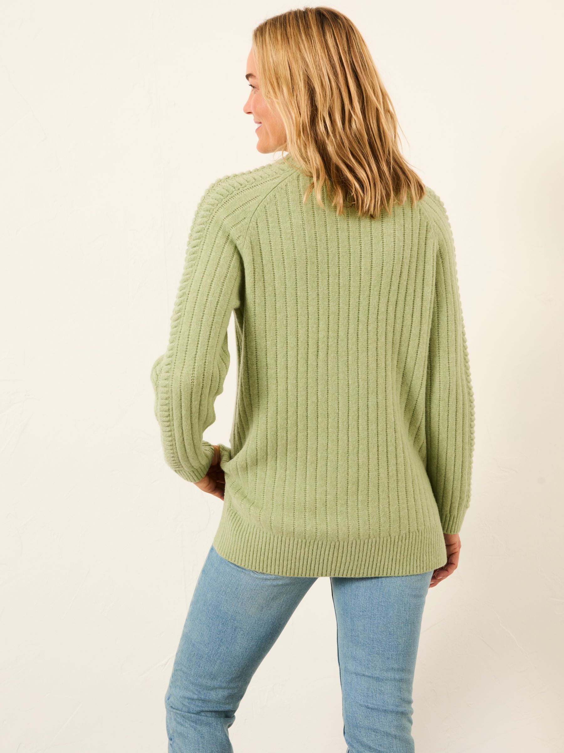 Hazel Khaki Green Longline Knitted Jumper - Image 2 of 6