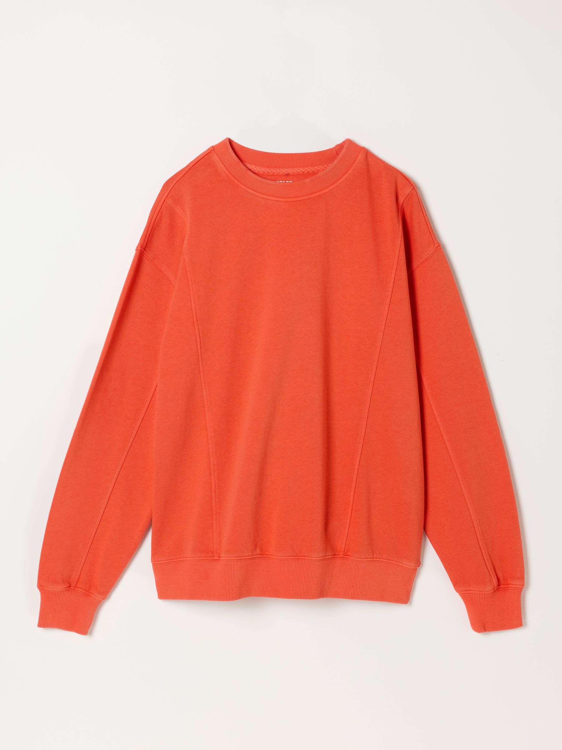Sienna Orange Seam Detail Crew Sweat - Image 6 of 6