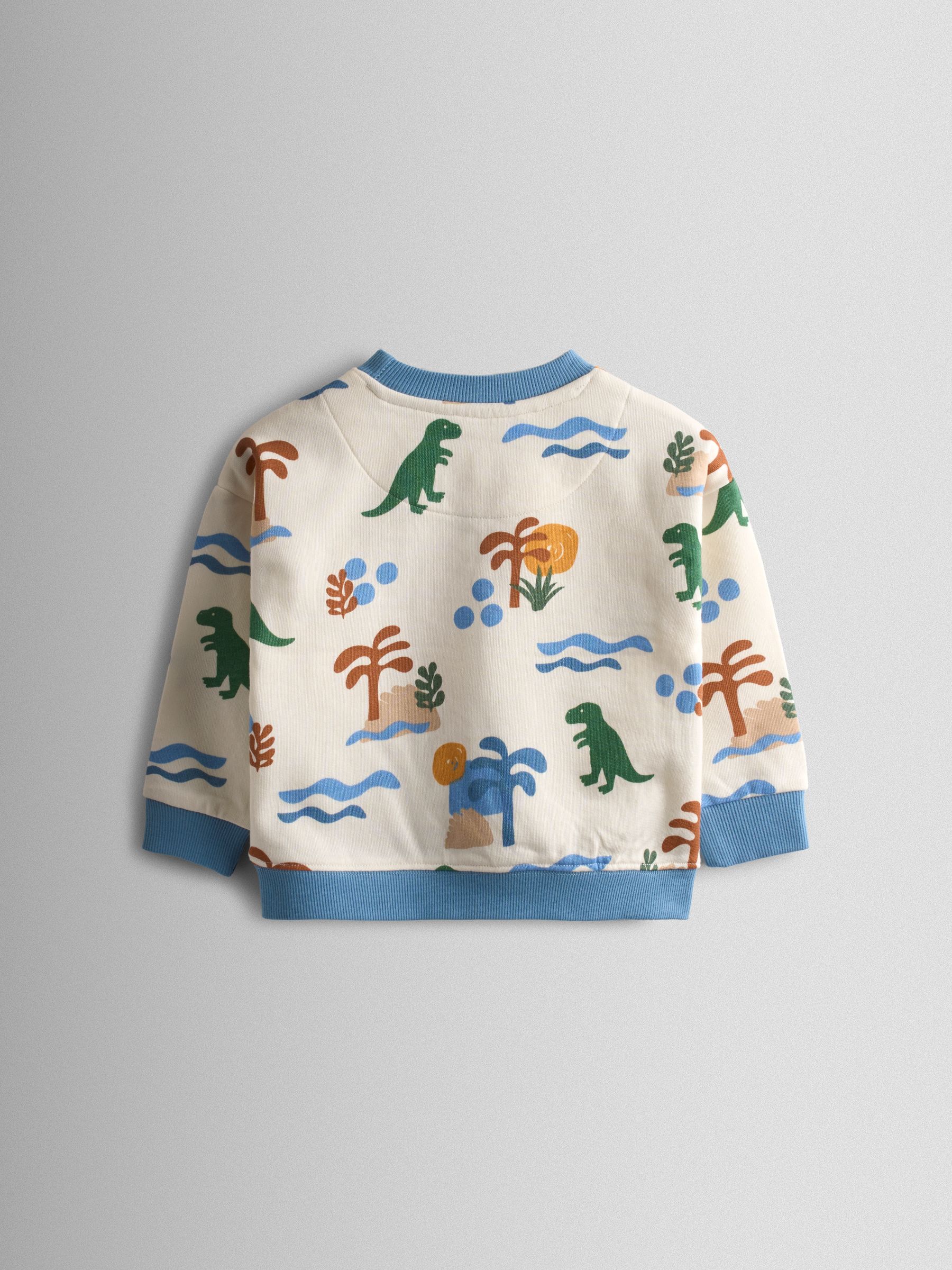 Natural Papercut Dino Print Sweatshirt - Image 3 of 5
