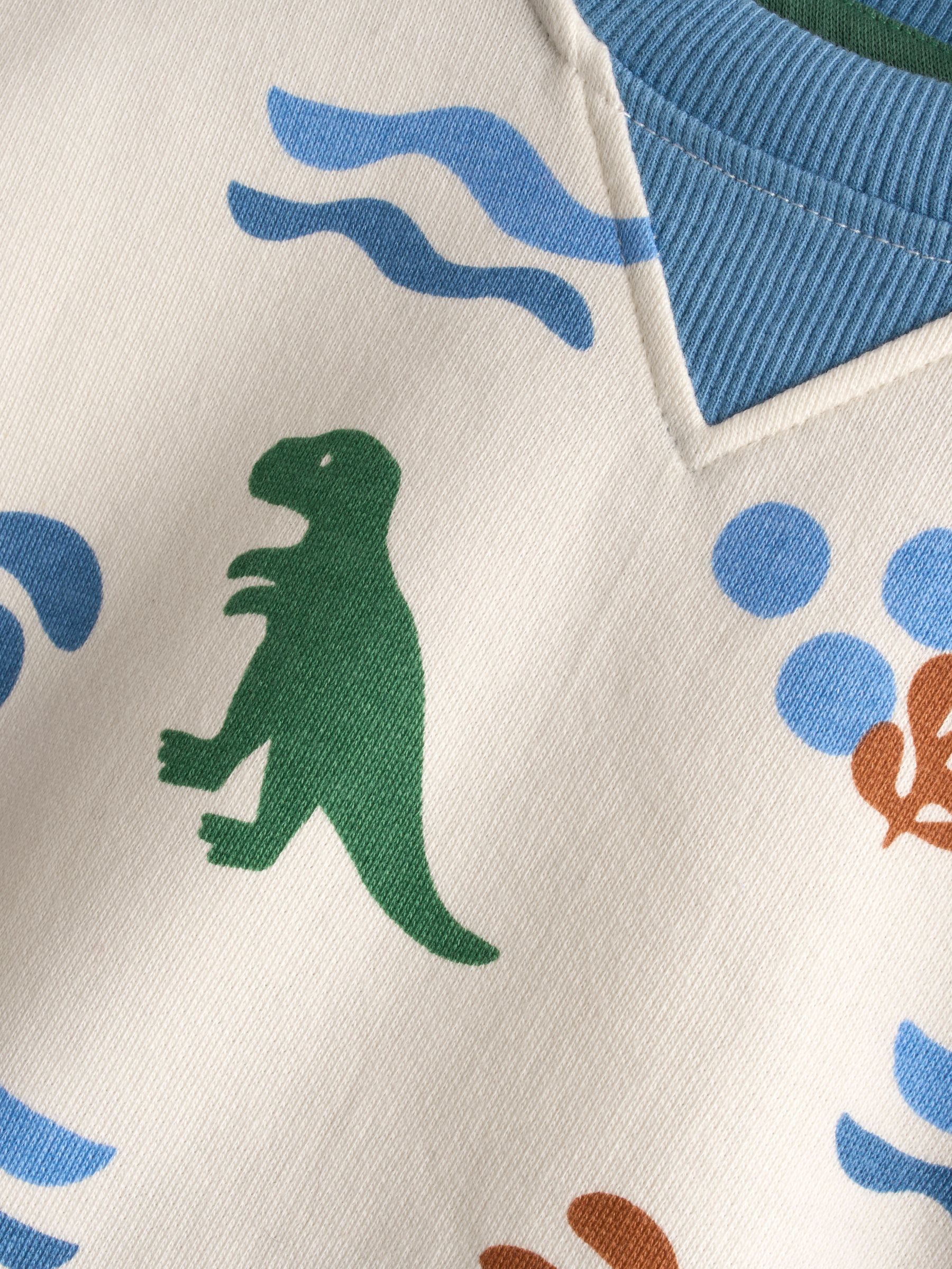 Natural Papercut Dino Print Sweatshirt - Image 5 of 5 Natural Papercut Dino Print Sweatshirt - Image 5 of 5