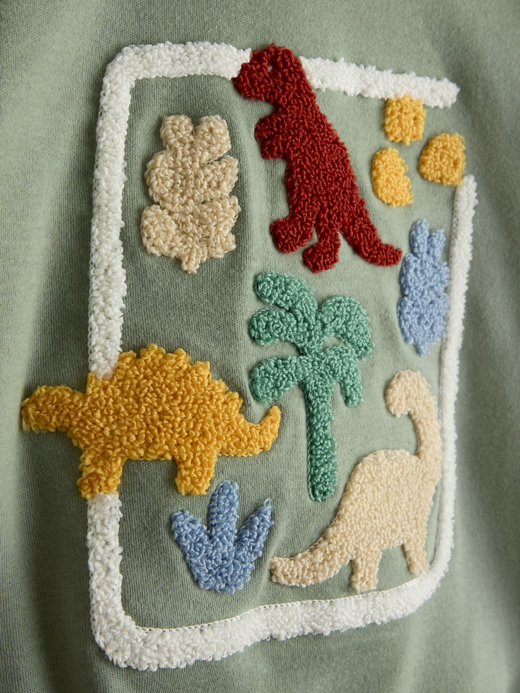 Khaki Contemporary Boucle Dino Reversible Hoodie - Image 9 of 10