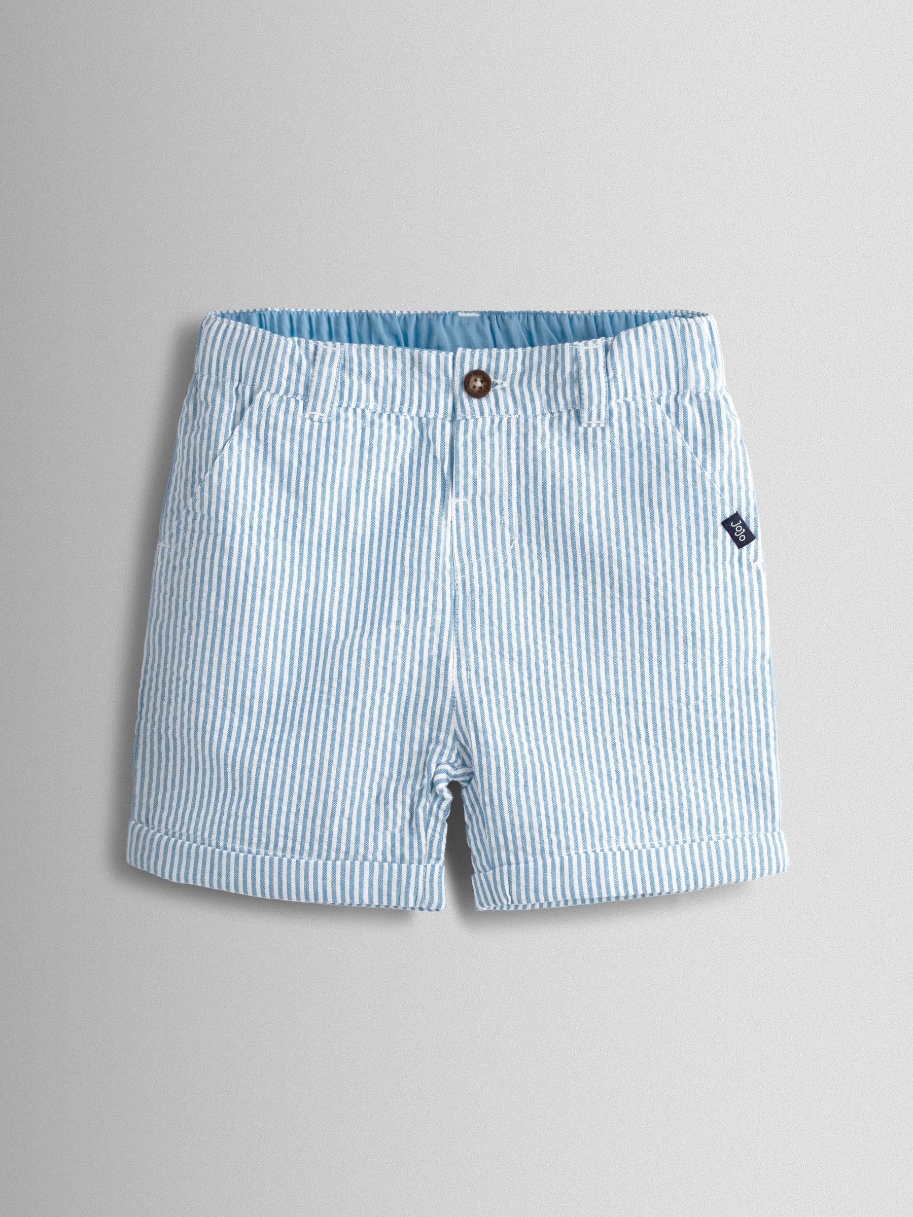 Blue Seersucker Stripe Shorts - Image 1 of 4