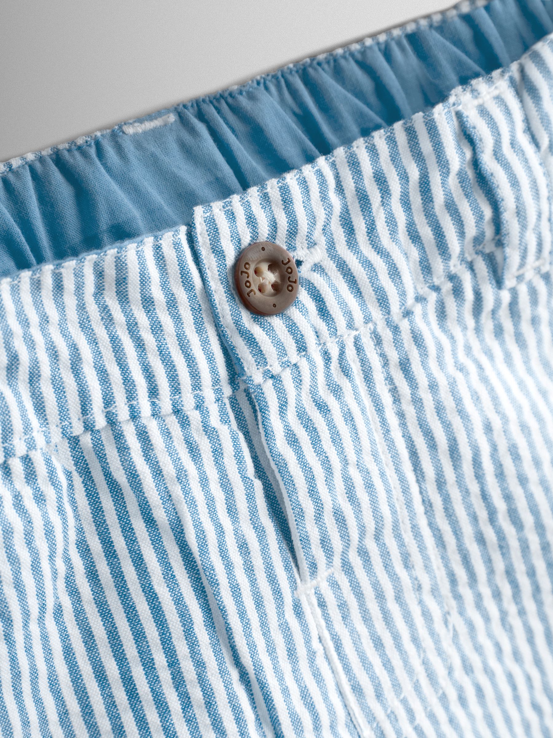 Blue Seersucker Stripe Shorts - Image 3 of 4