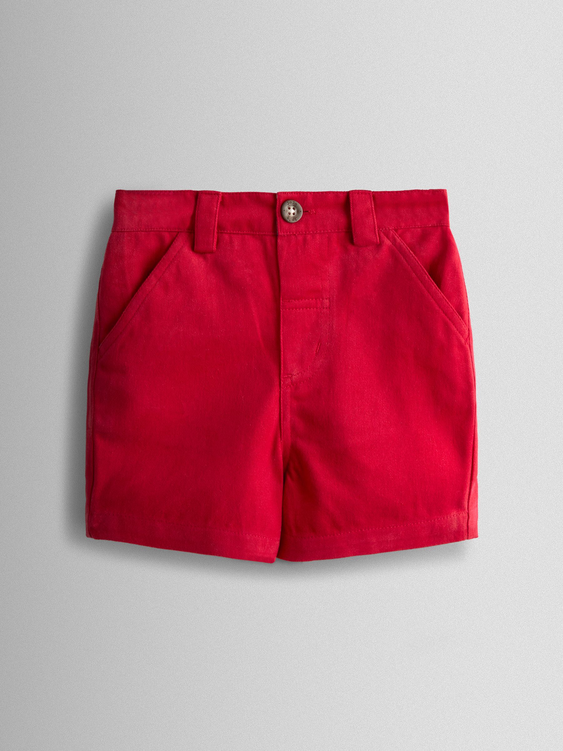 Red Twill Chino Shorts - Image 1 of 4 Red Twill Chino Shorts - Image 1 of 4