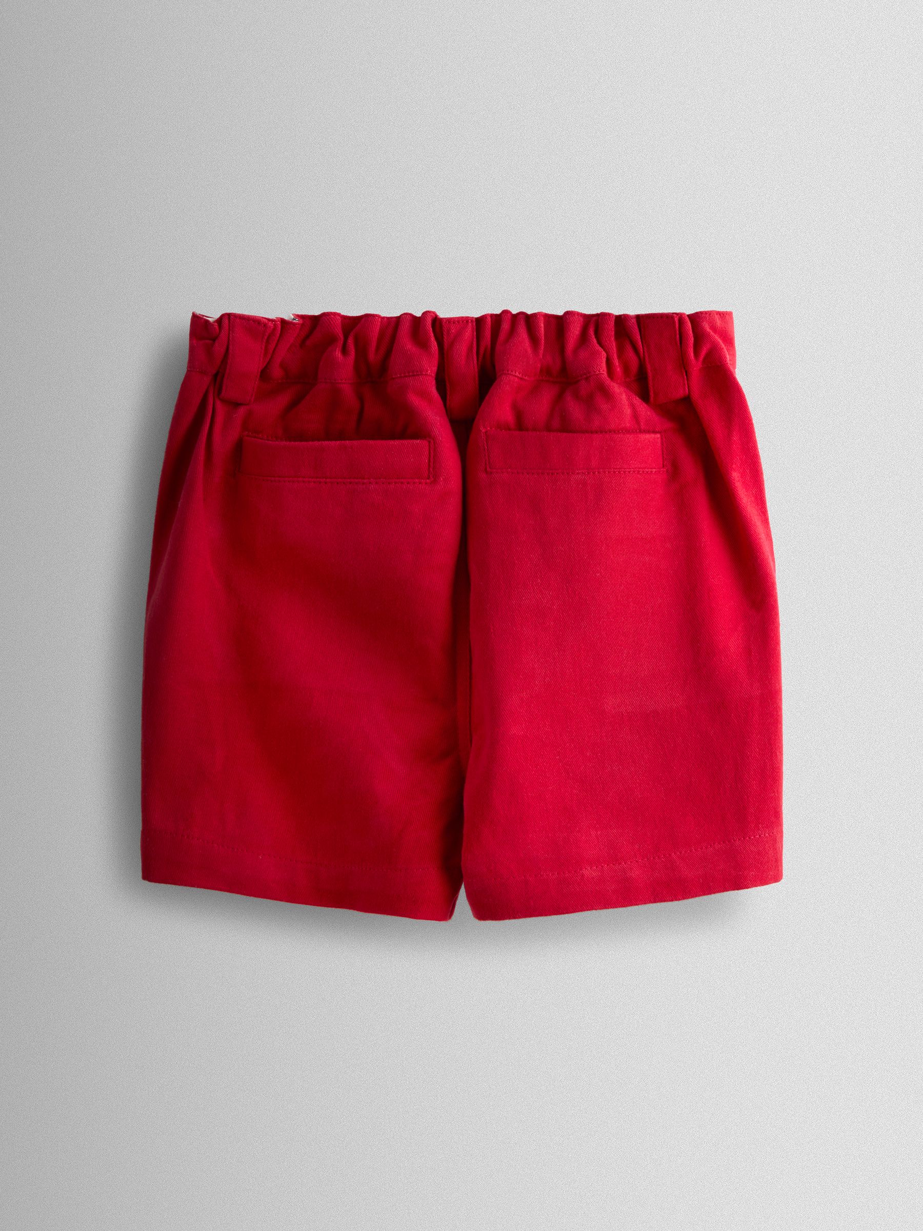 Red Twill Chino Shorts - Image 2 of 4 Red Twill Chino Shorts - Image 2 of 4