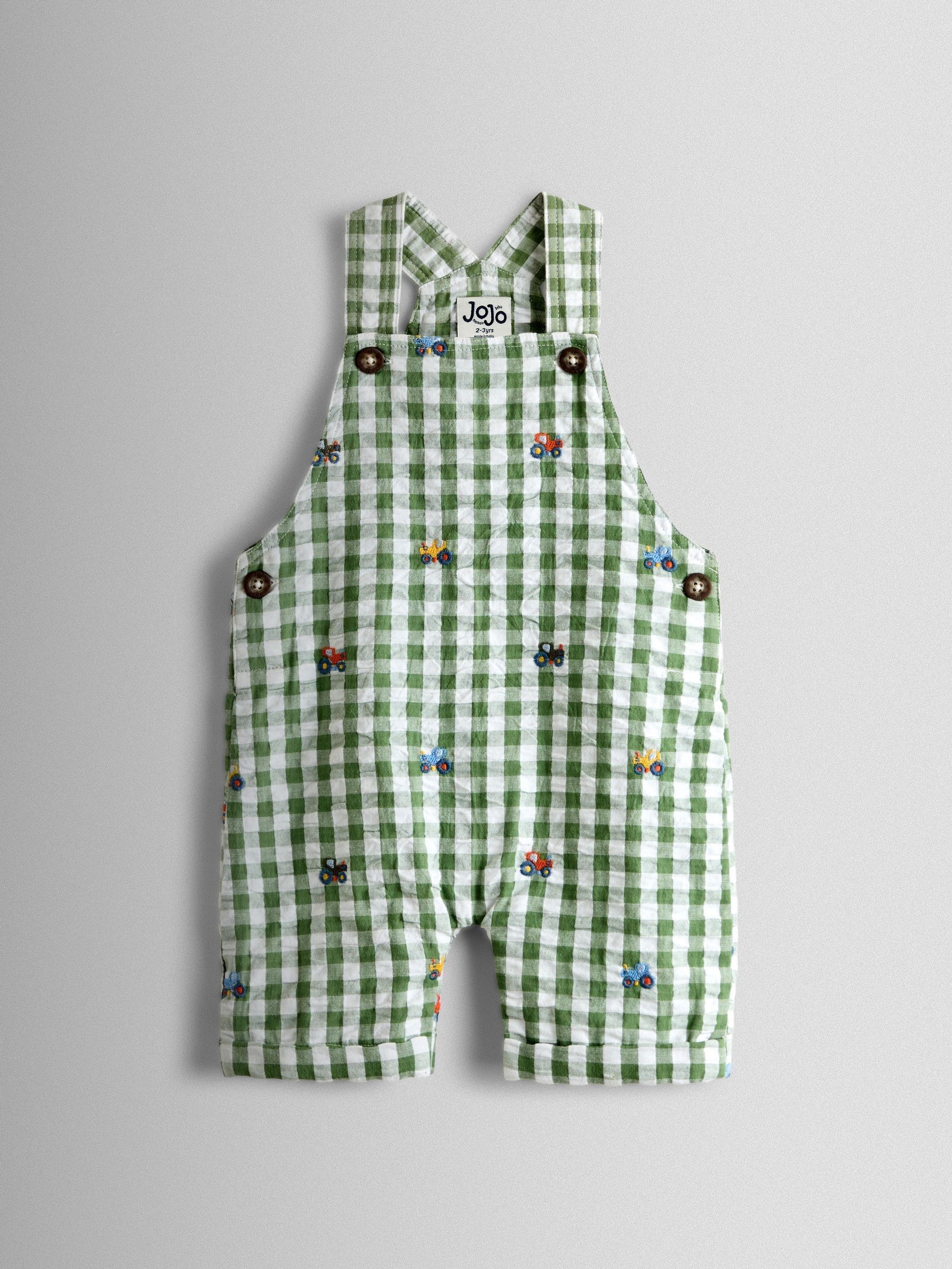 Green Embroidered Dungarees - Image 2 of 4