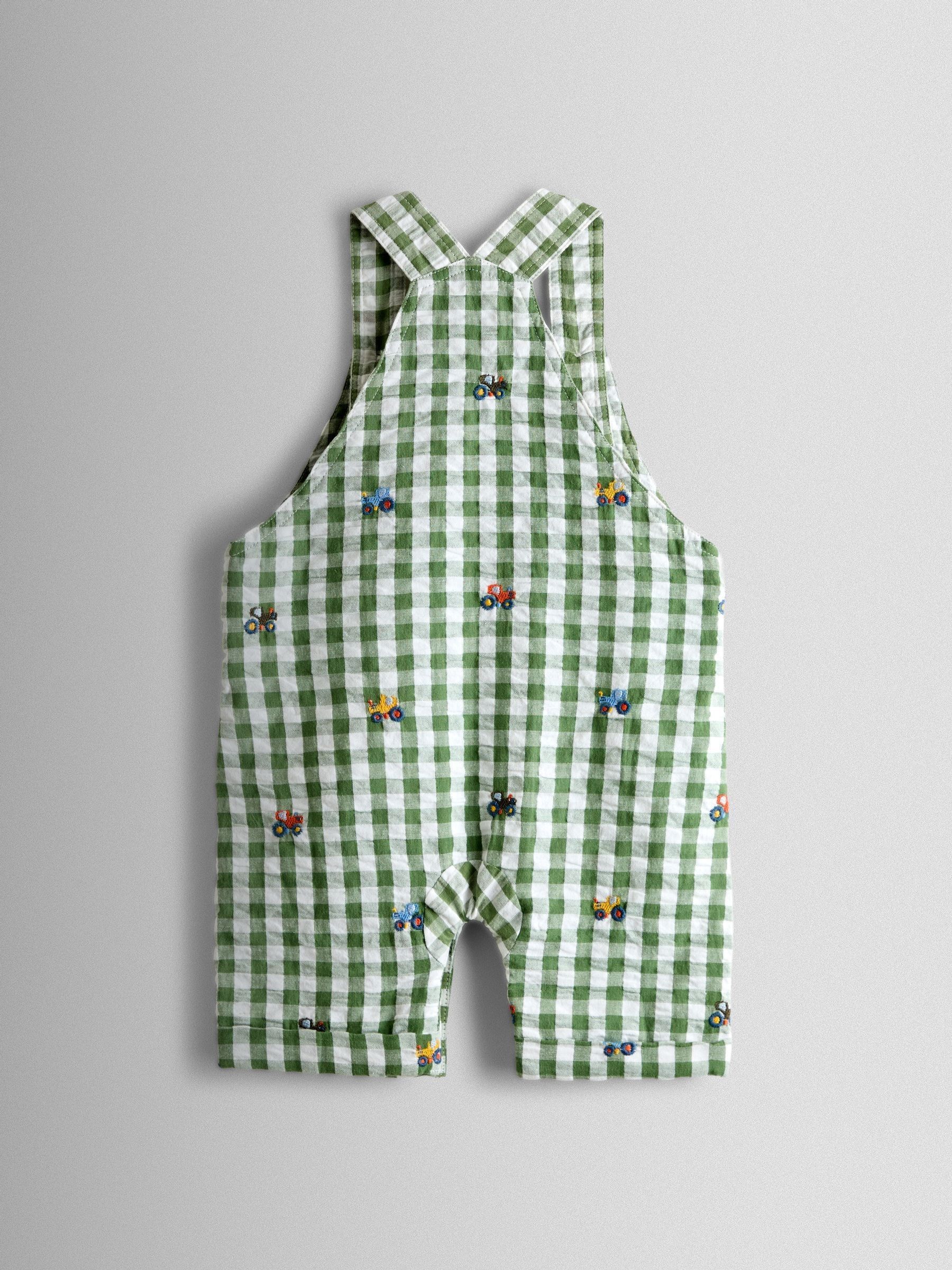 Green Embroidered Dungarees - Image 3 of 4