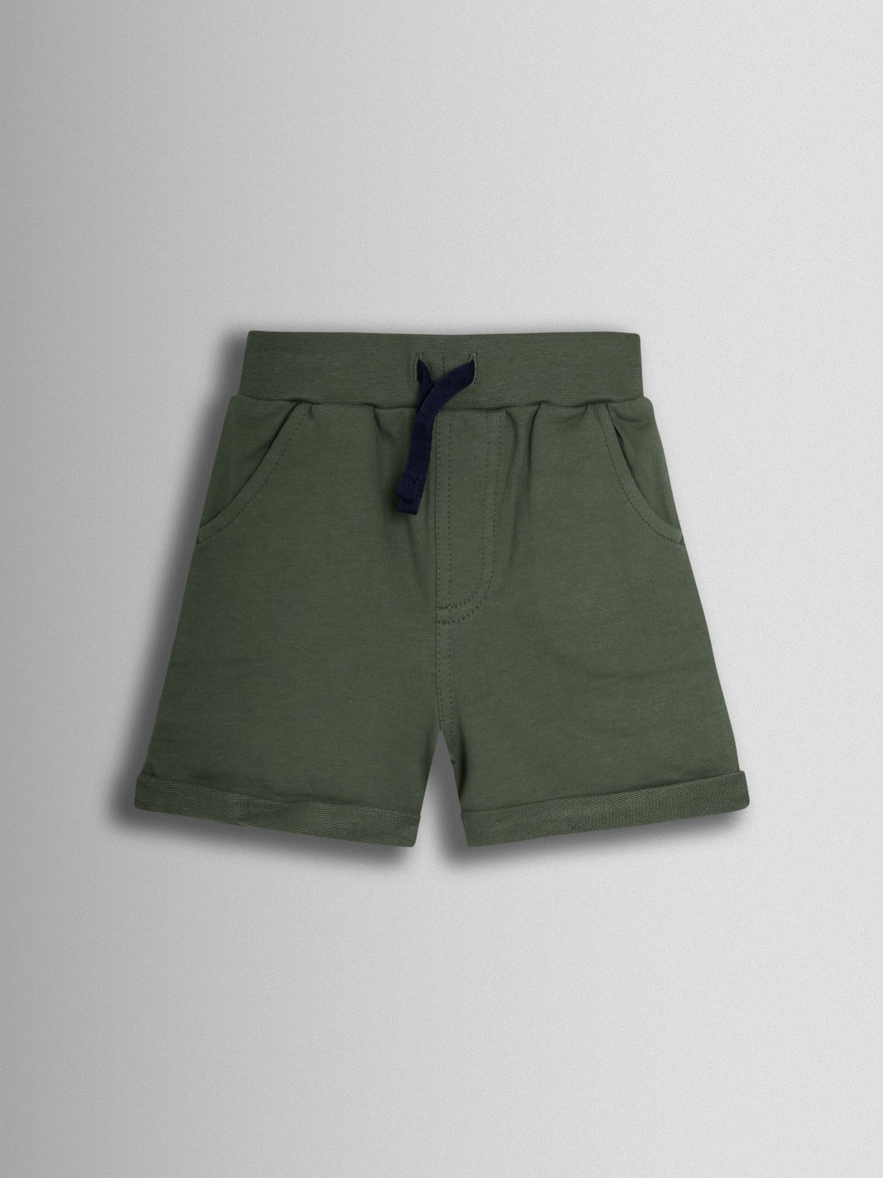 Khaki Green & Navy Blue 2-Pack Jogger Shorts - Image 2 of 5
