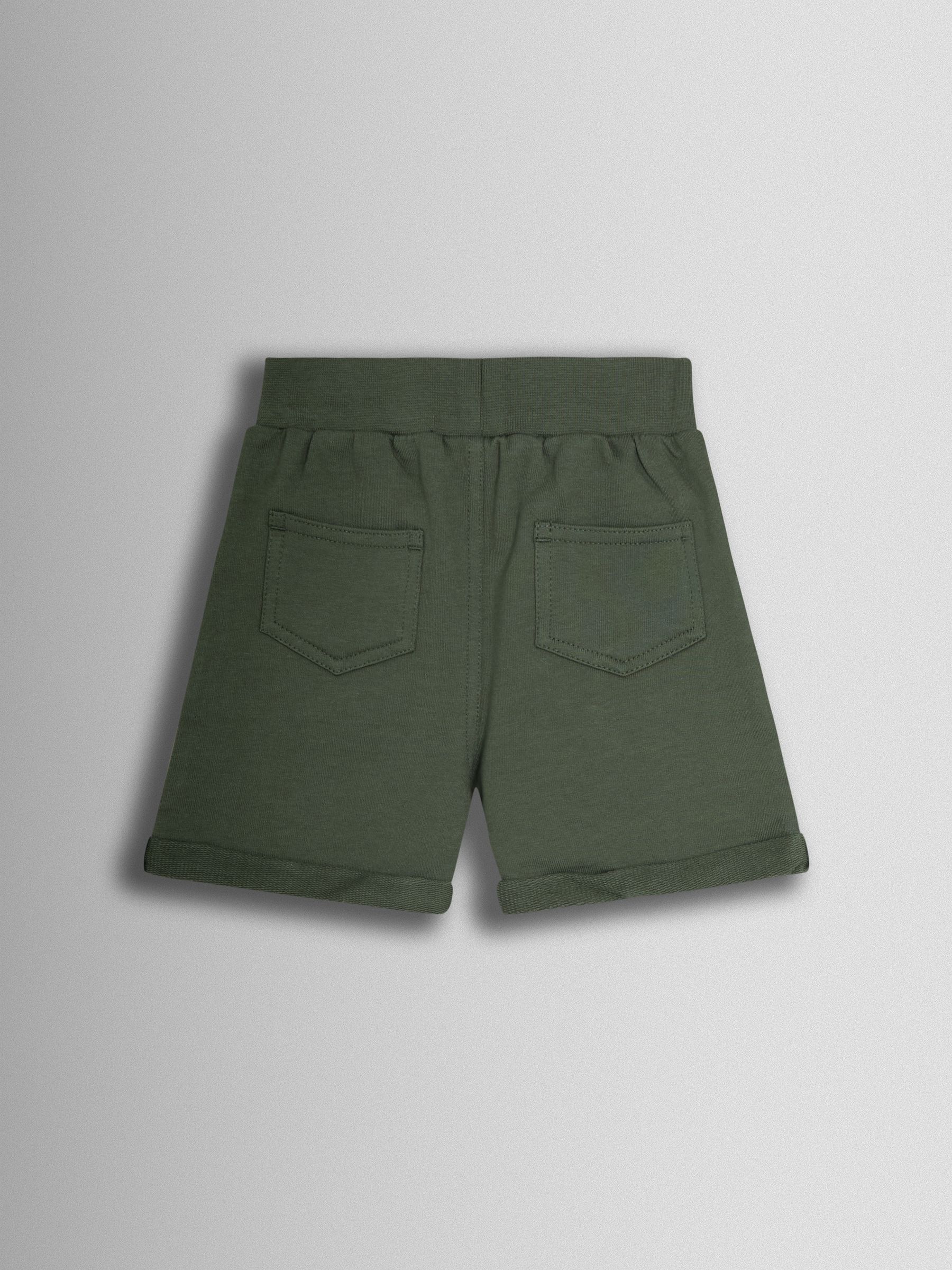 Khaki Green & Navy Blue 2-Pack Jogger Shorts - Image 3 of 5