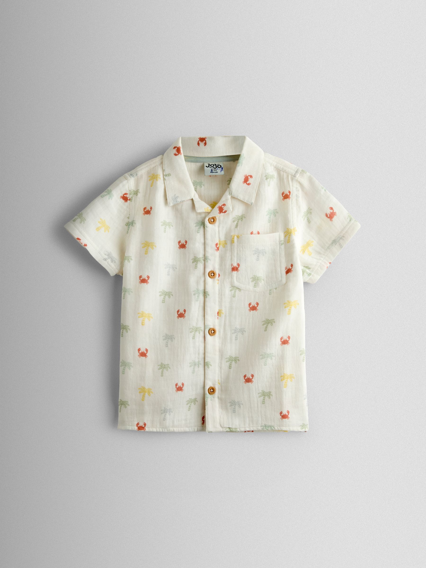 Natural Printed Cheesecloth Romper - Image 1 of 4