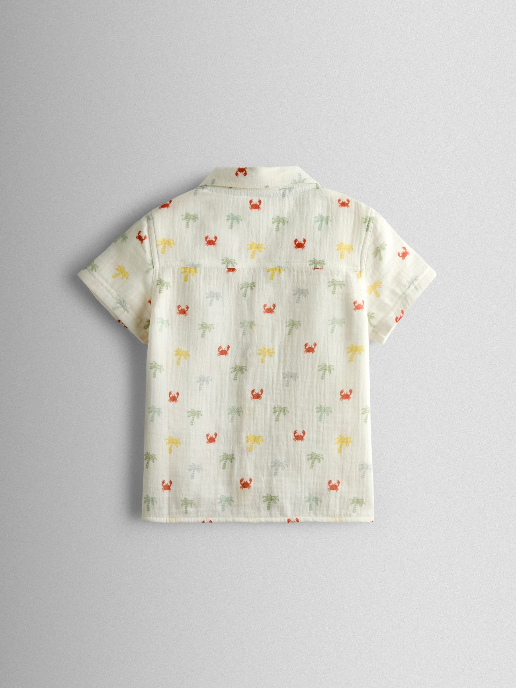 Natural Printed Cheesecloth Romper - Image 2 of 4