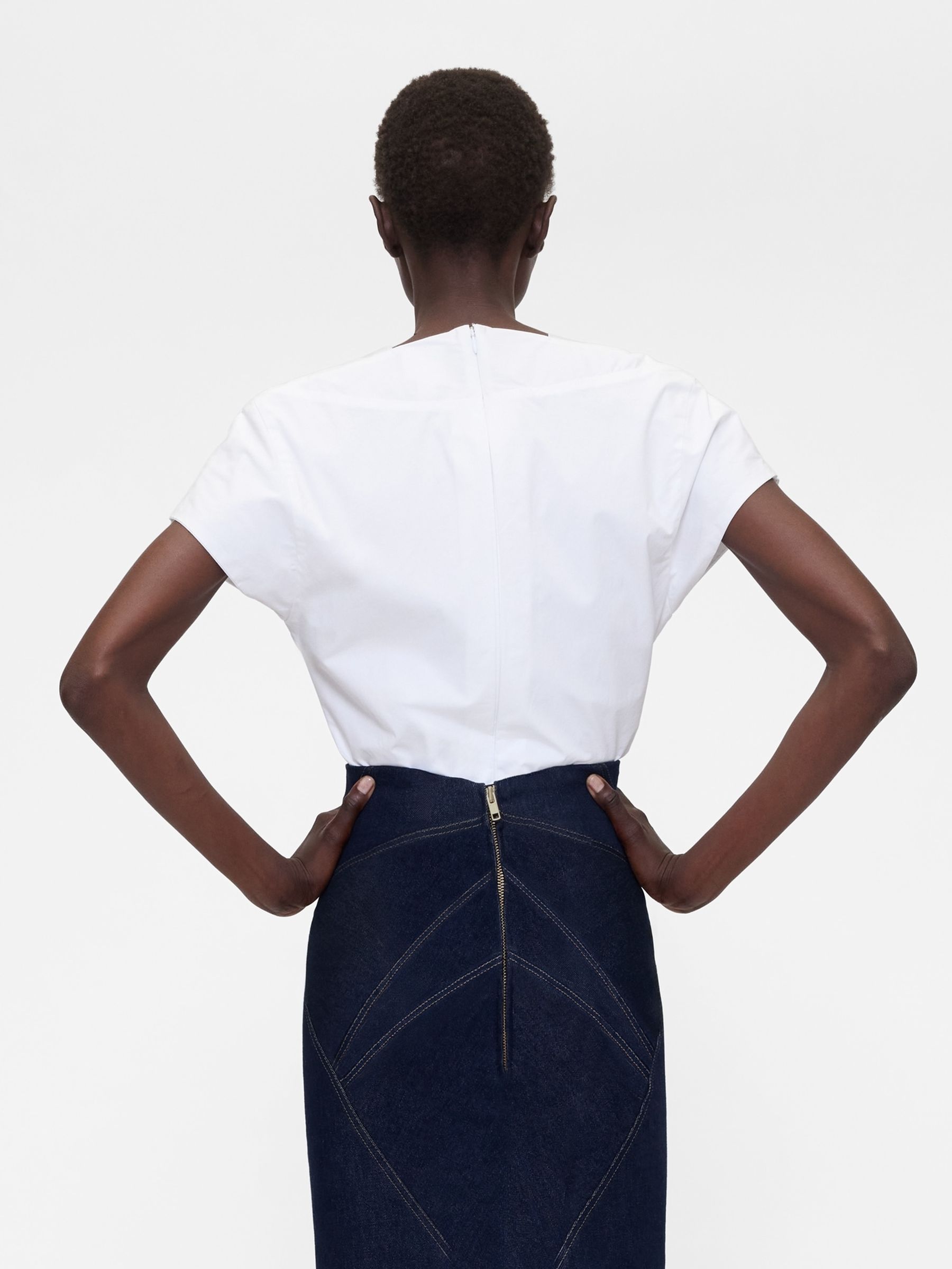 White Poplin Bodysuit - Image 2 of 6