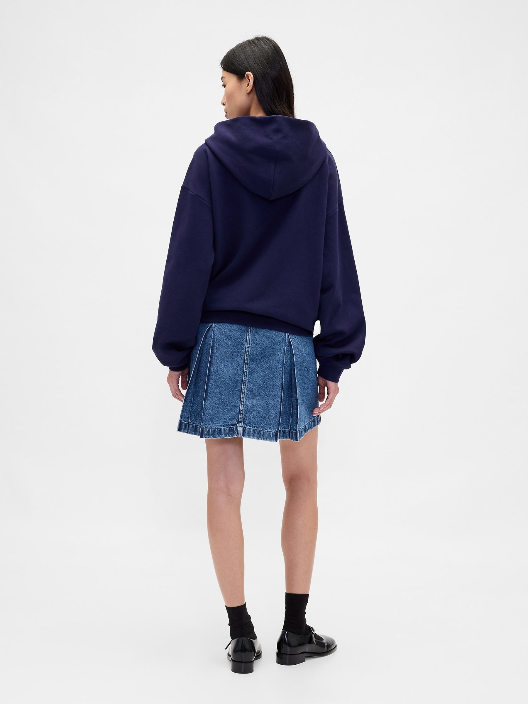Blue Sandy Liang Pleated Denim Mini Skirt - Image 2 of 5