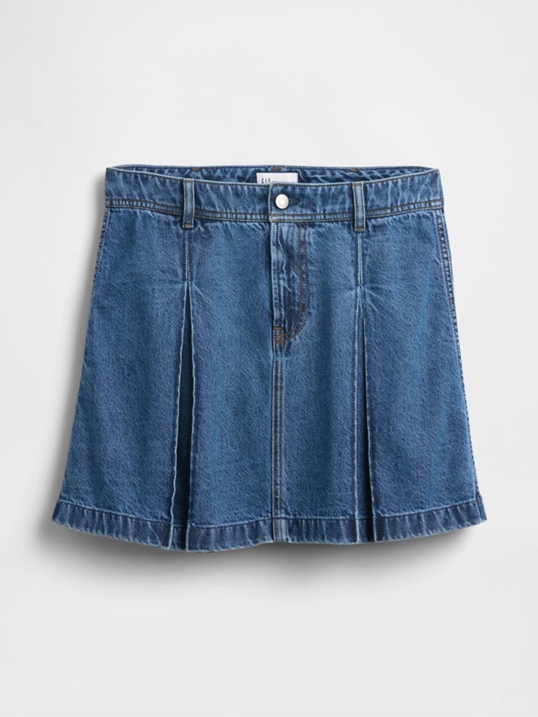 Blue Sandy Liang Pleated Denim Mini Skirt - Image 4 of 5