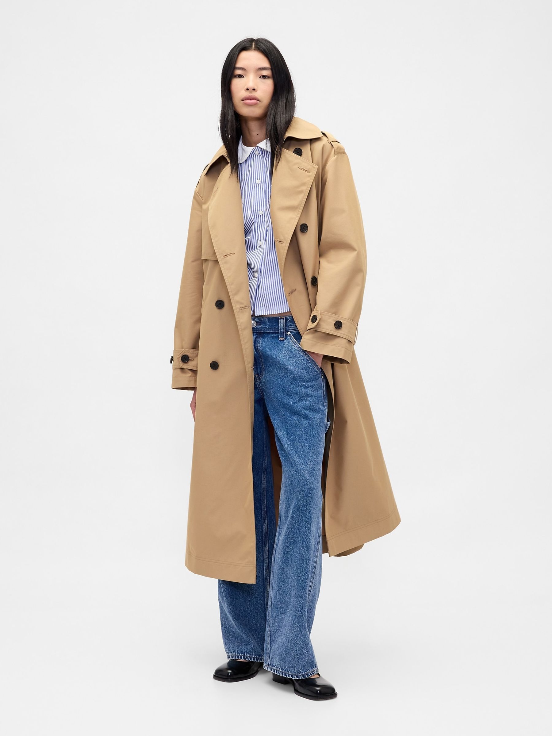 Brown Sandy Liang Bow-Back Trench Coat - Image 1 of 5