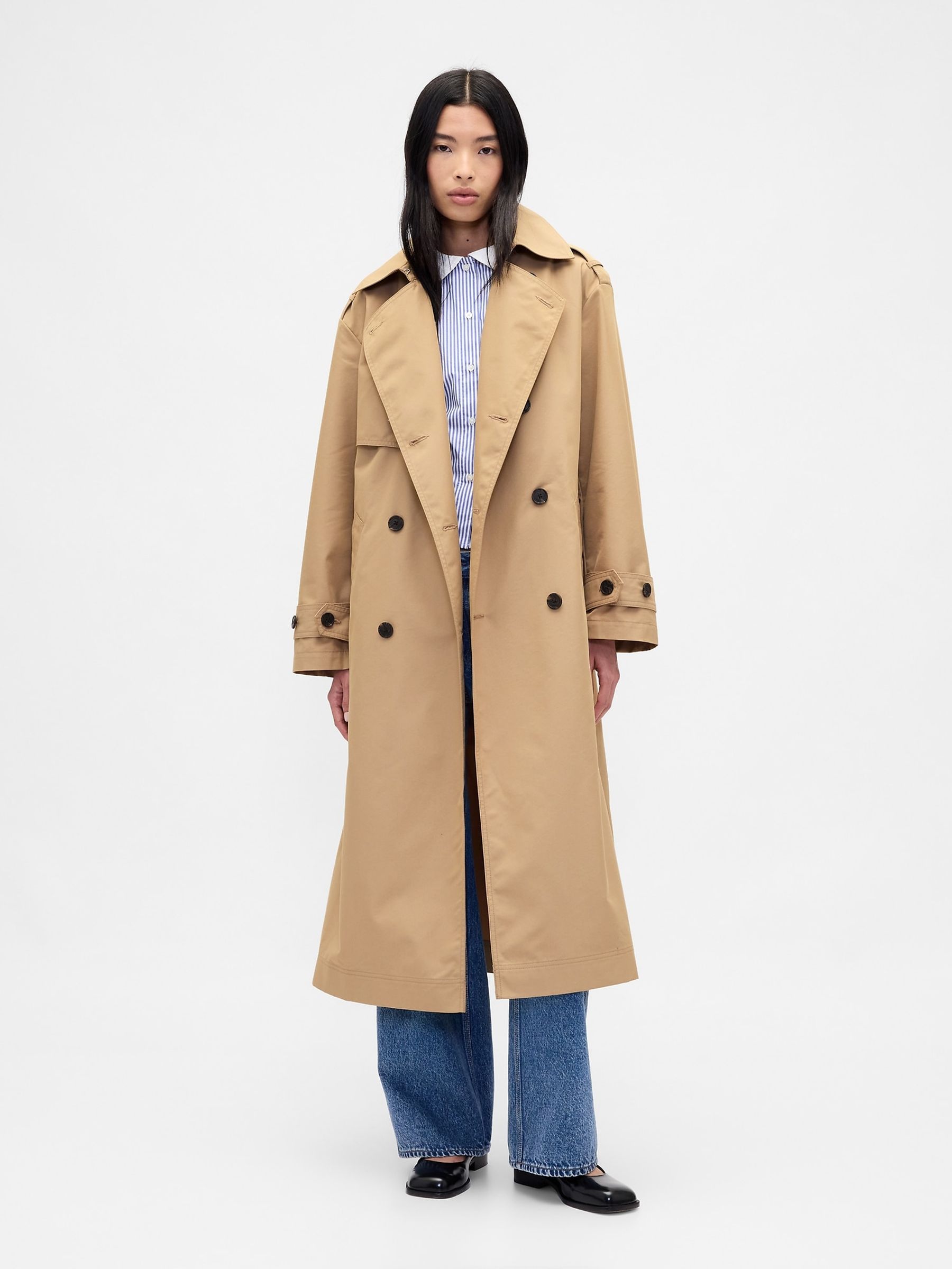 Brown Sandy Liang Bow-Back Trench Coat - Image 4 of 5