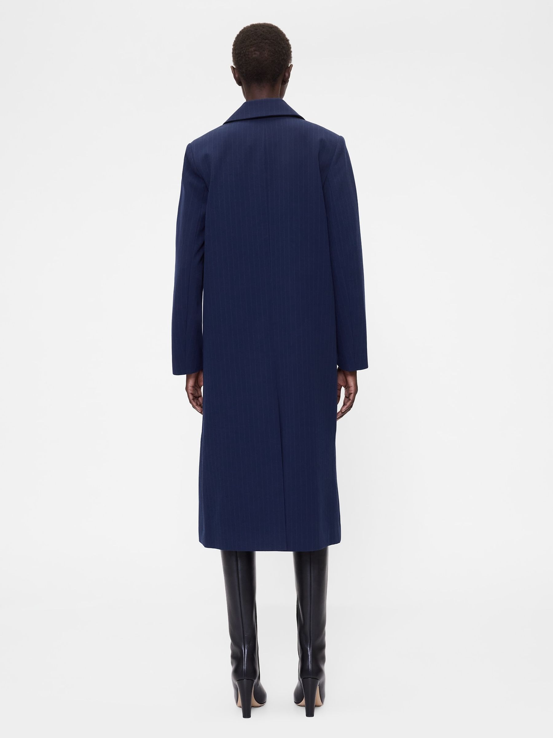 Blue Double-Breasted Tailored Coat - Image 2 of 4