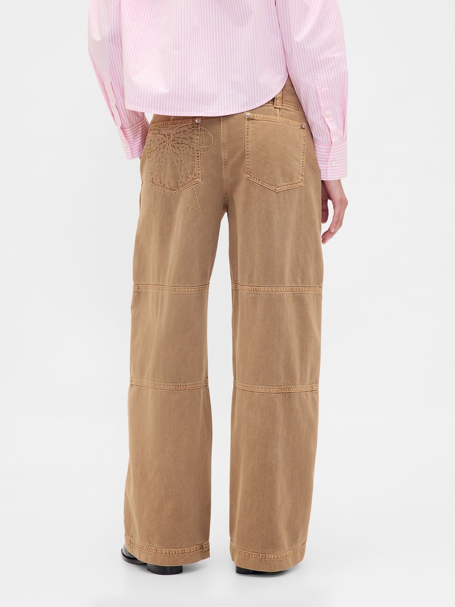 Brown Sandy Liang Low Rise Utility Trousers - Image 2 of 6