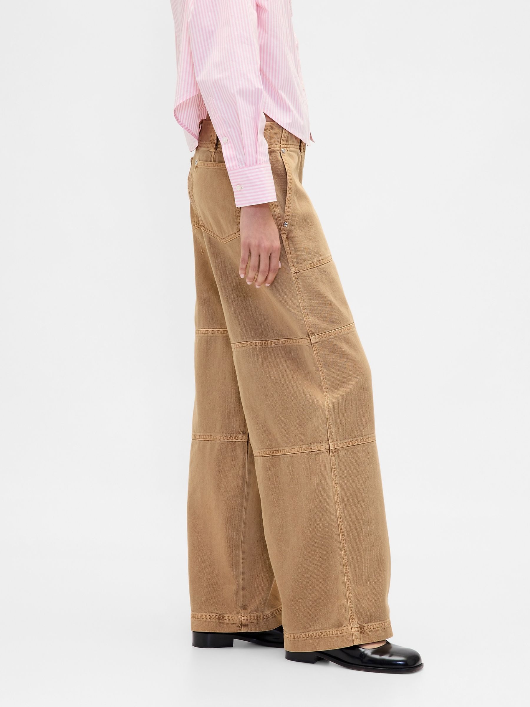 Brown Sandy Liang Low Rise Utility Trousers - Image 3 of 6