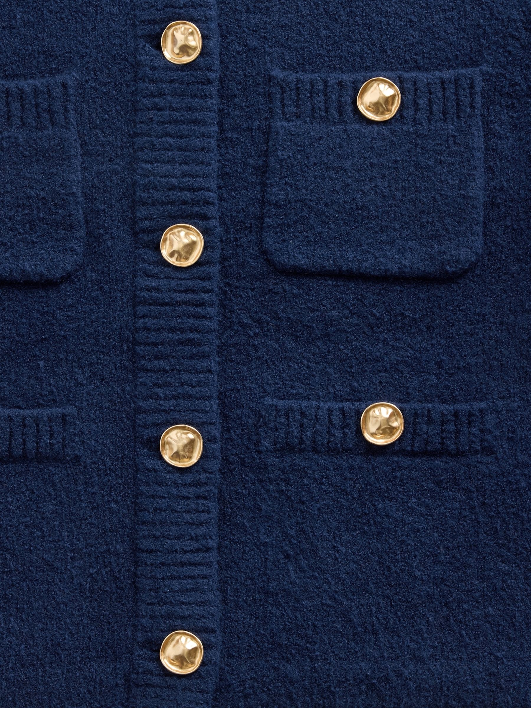 Navy Blue Cropped Cardigan - Image 5 of 5