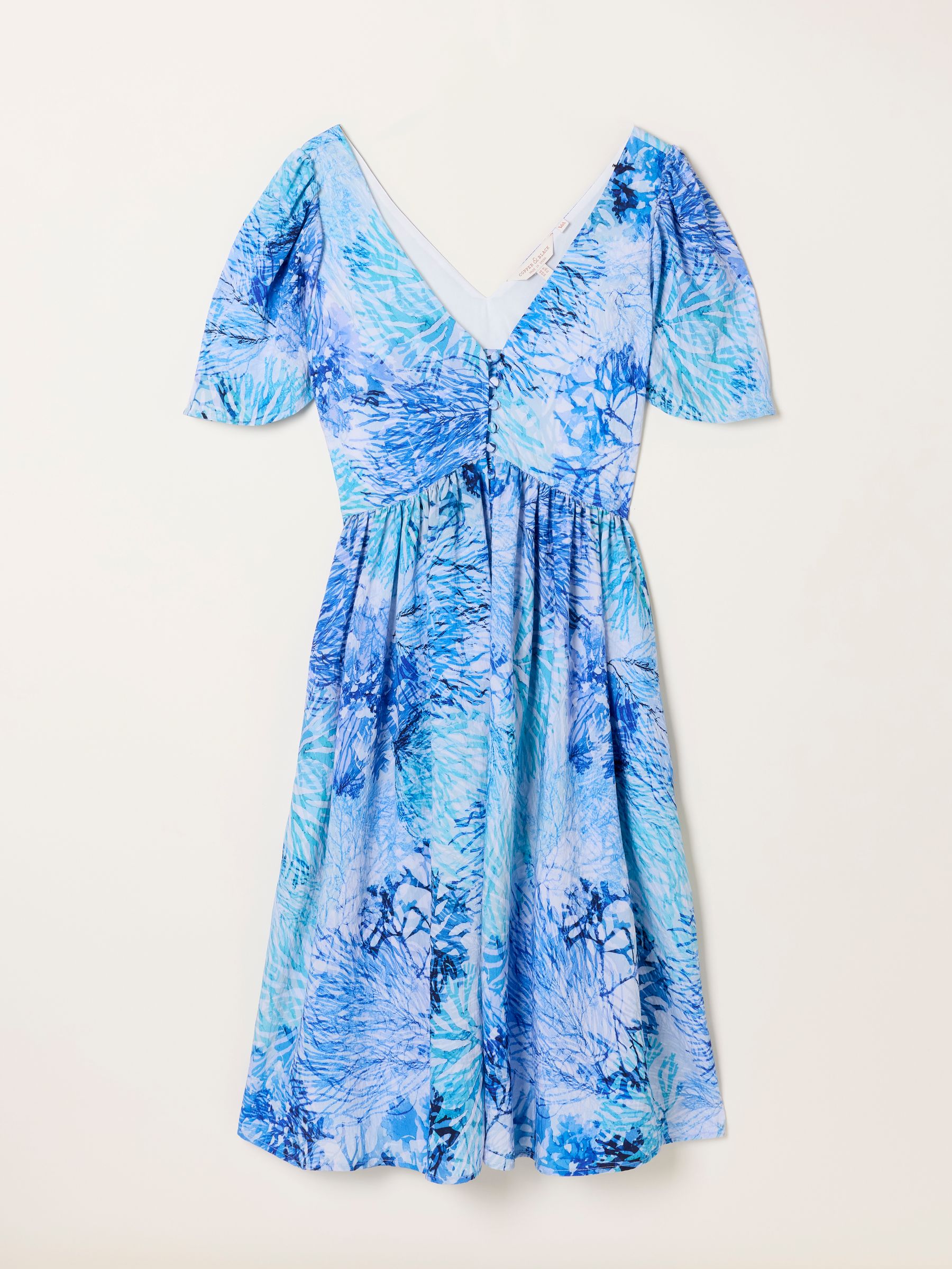 V&A | FatFace Blue Seaweed Cabinet Regular Rosie Mini Dress - Image 6 of 6
