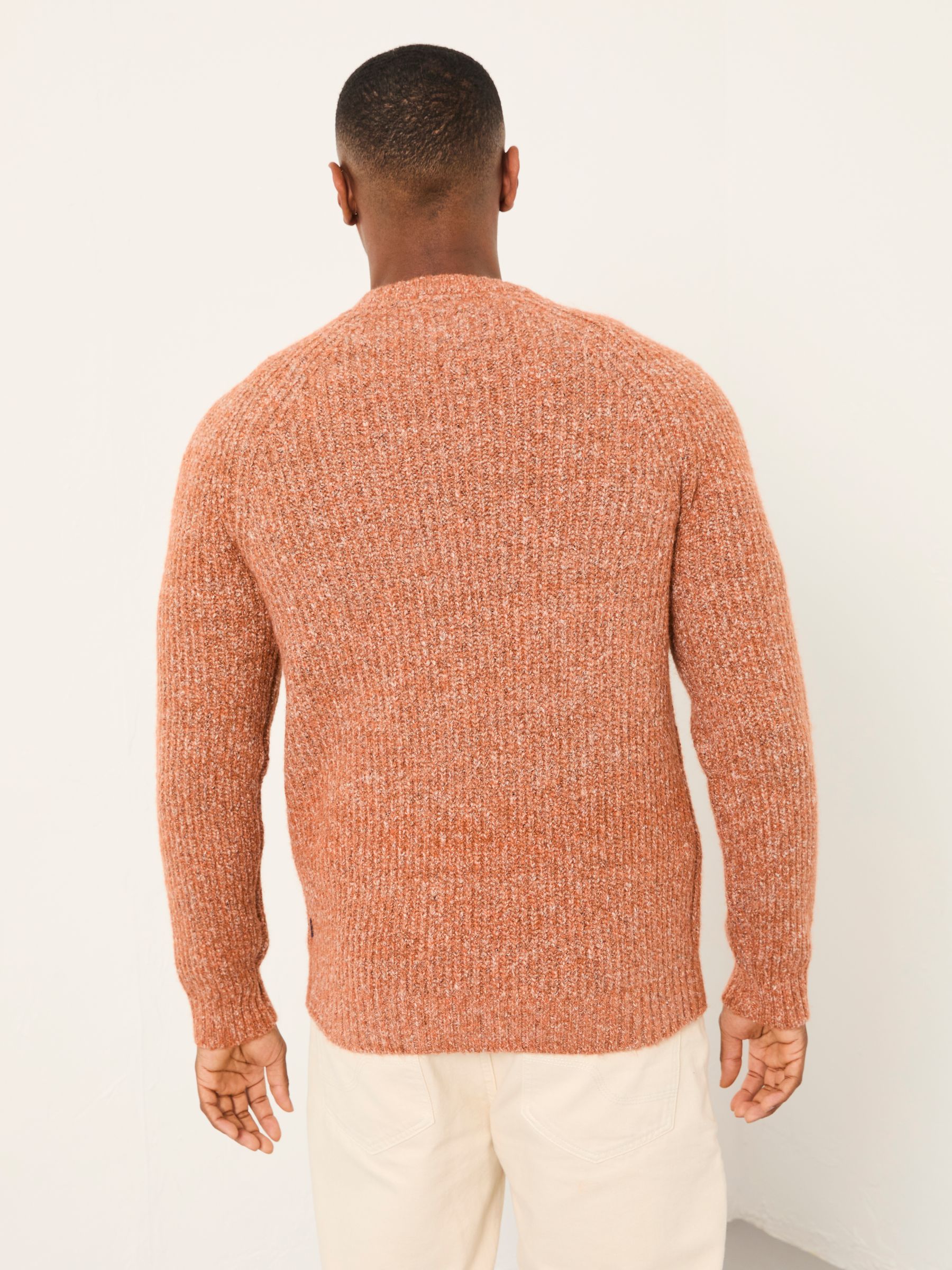 Sefton Burnt Orange Knitted Crew Neck Jumper - Image 2 of 6