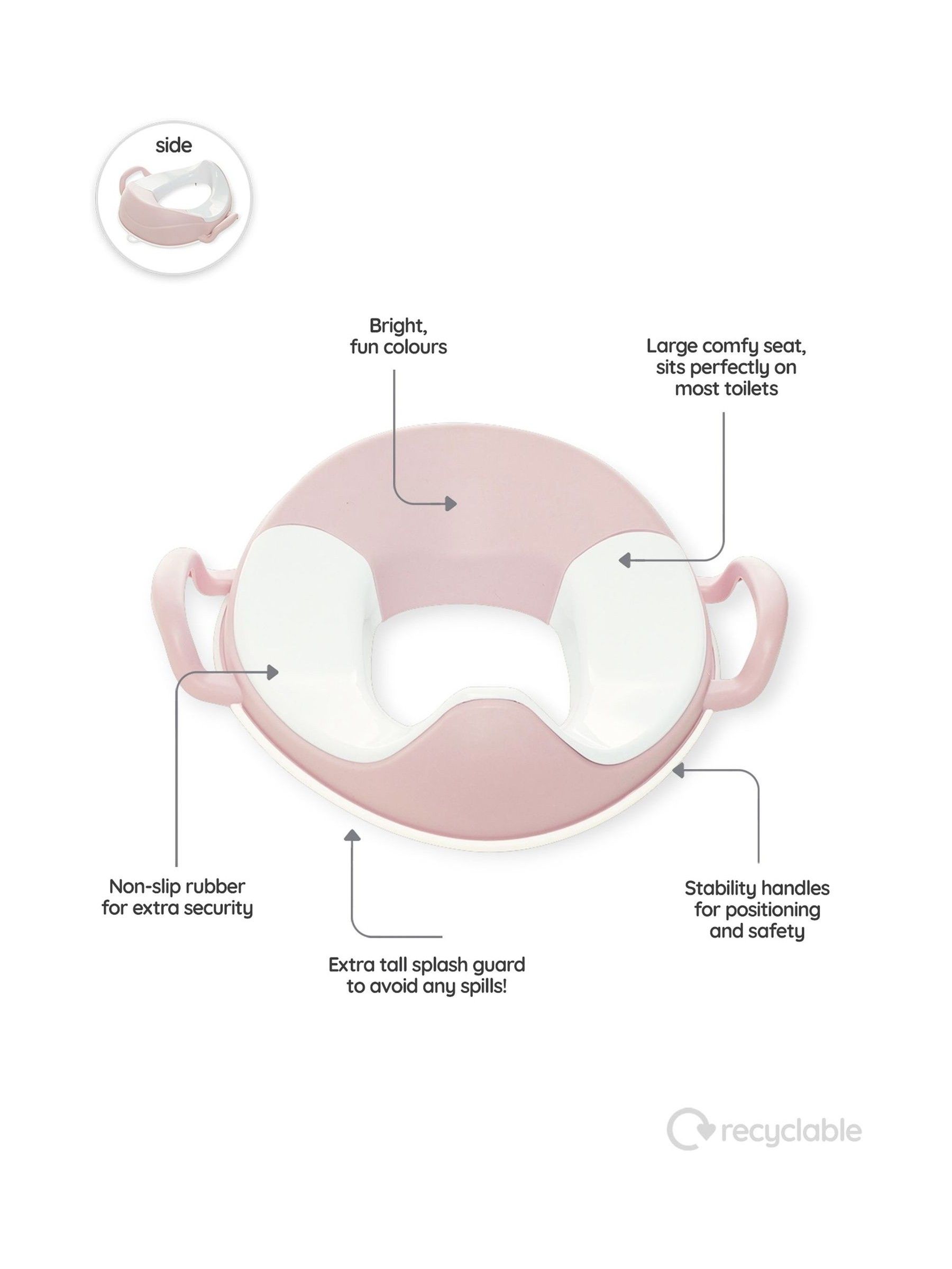 Soft Pink My Little Trainer Seat - Image 2 of 3