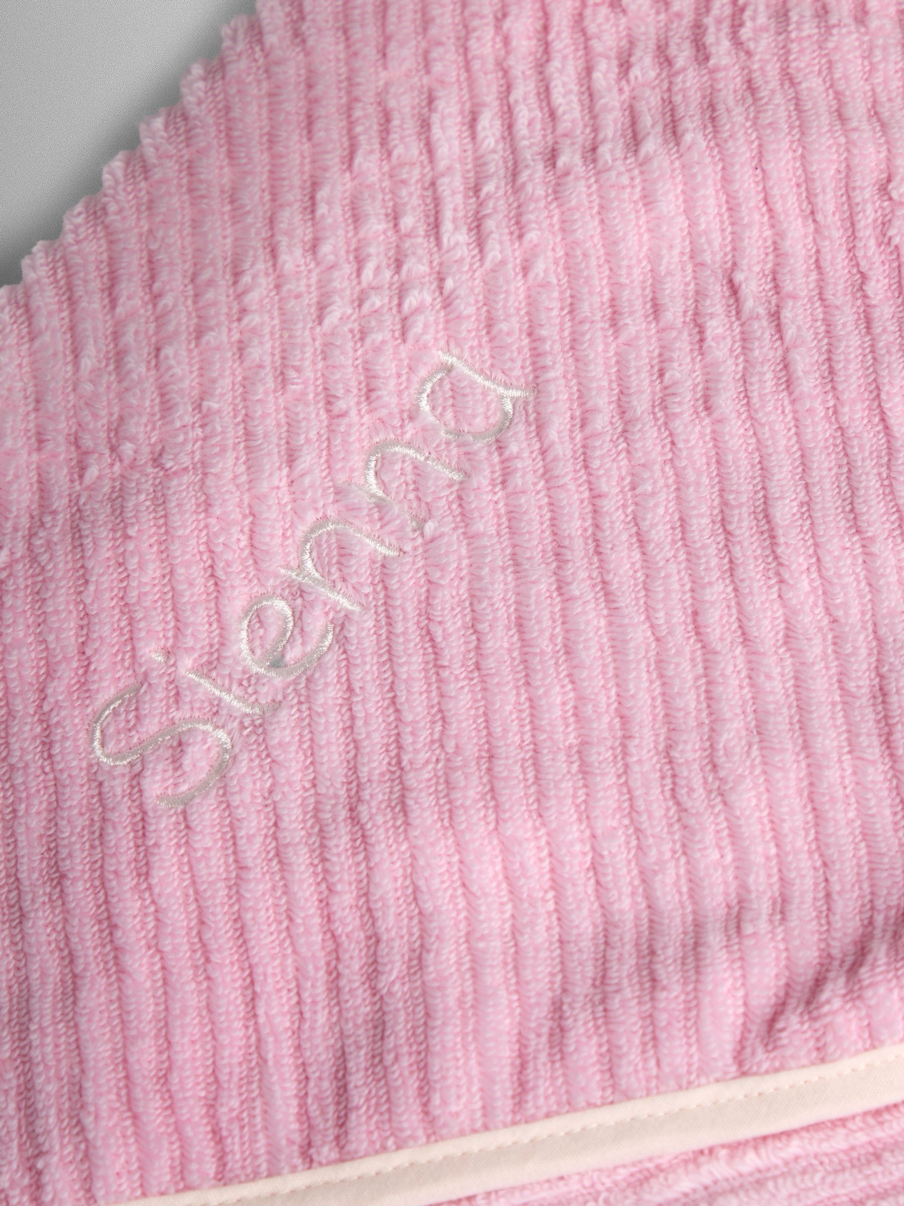 Pink Personalised Strawberry Hooded Towel - Image 3 of 3 Pink Personalised Strawberry Hooded Towel - Image 3 of 3