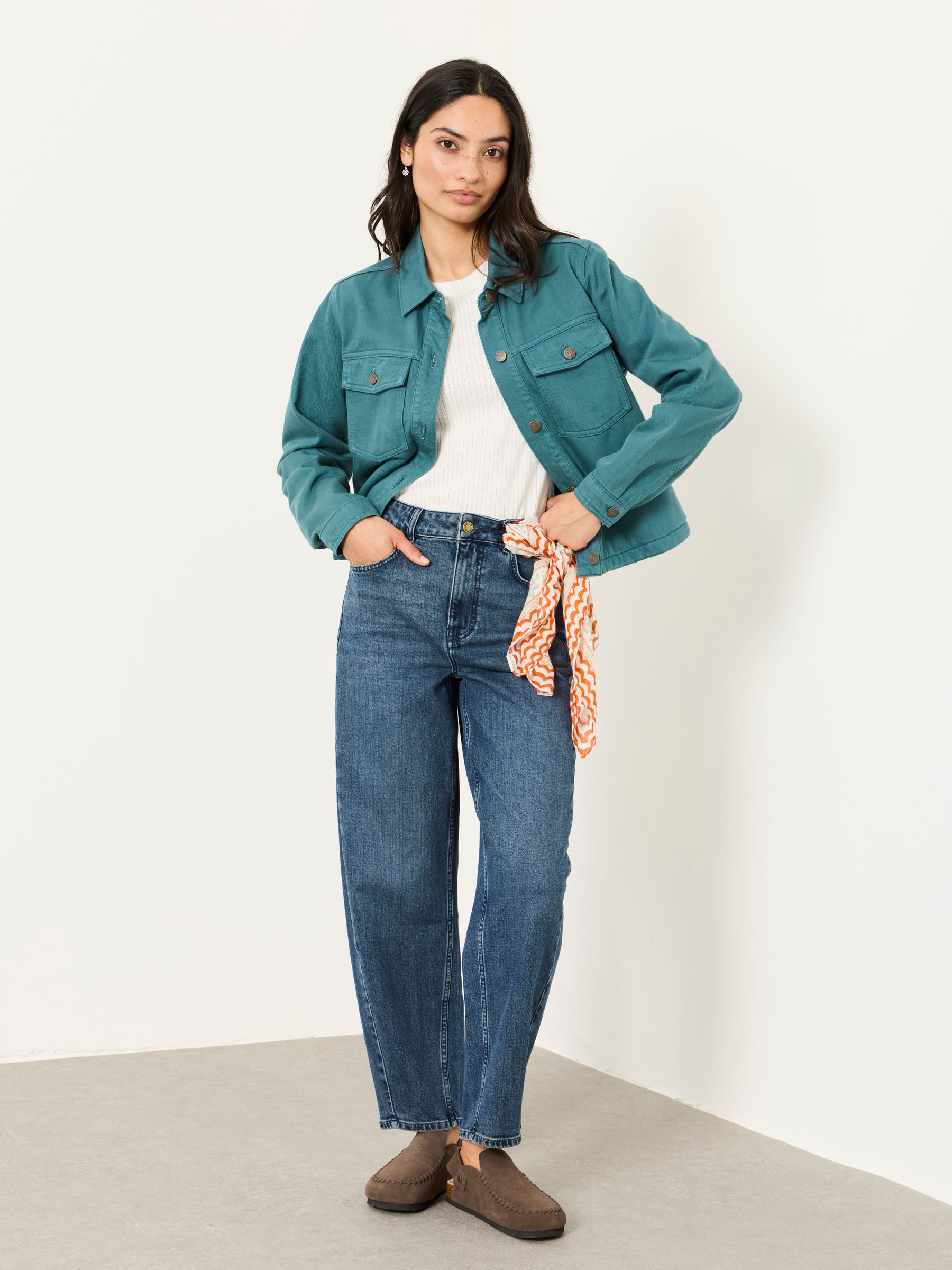 Thea Teal Blue Regular Colour Jacket - Image 1 of 5