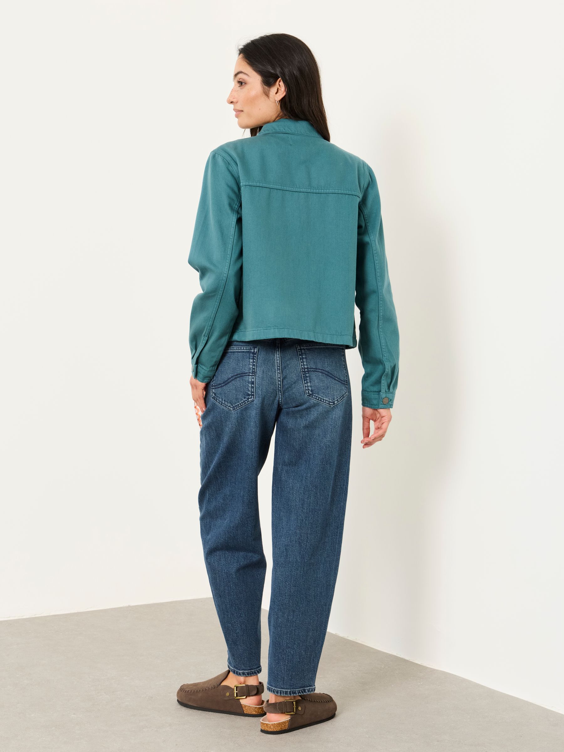 Thea Teal Blue Denim Jacket | FatFace USA