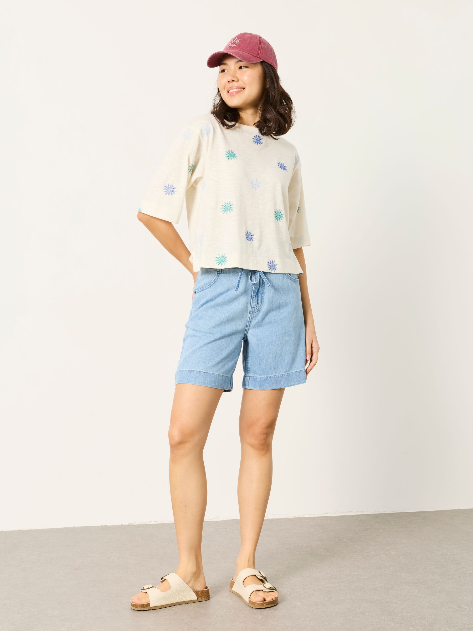 Amberly Light Wash Denim Shorts - Image 5 of 6