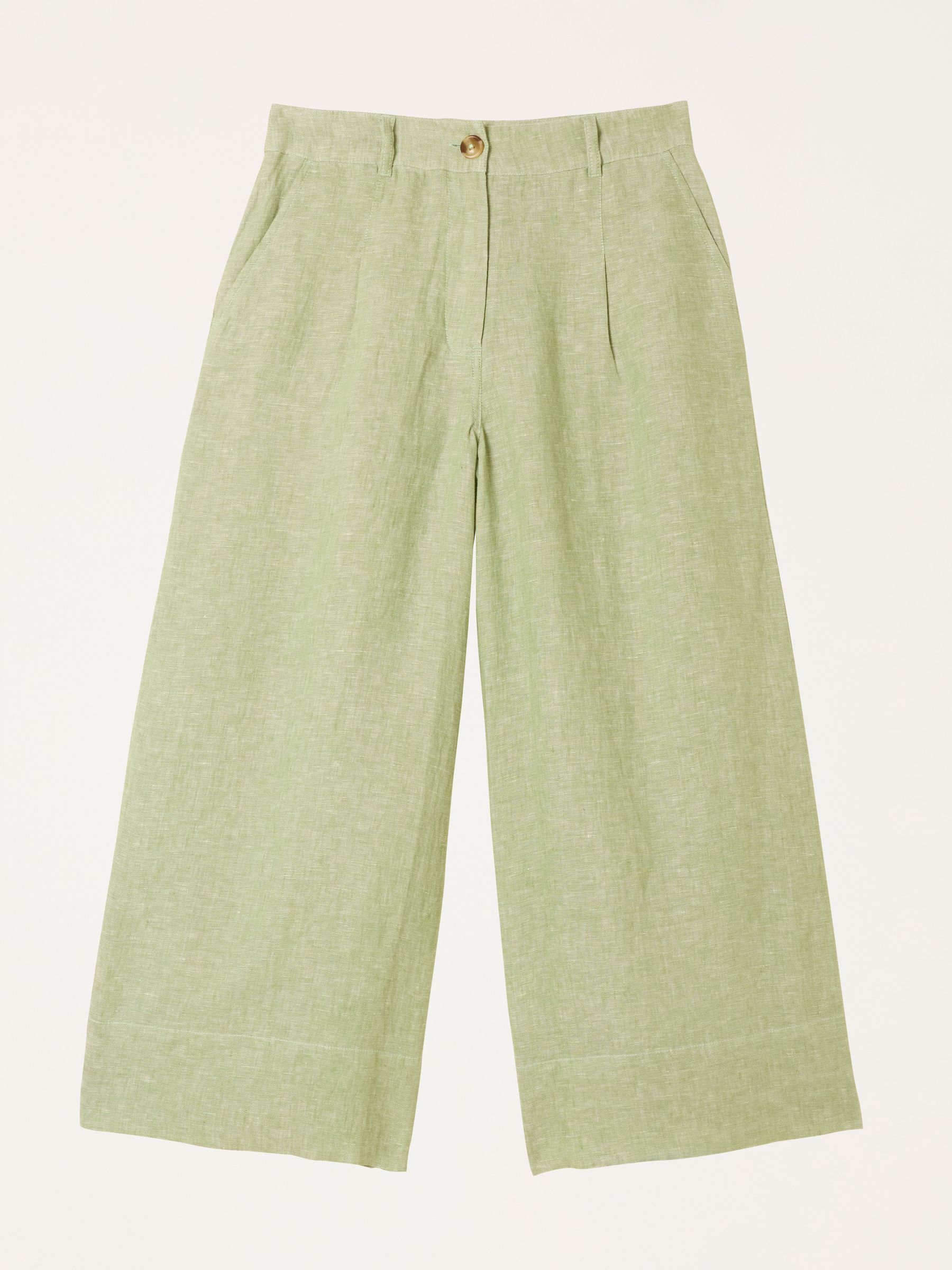 Anya Green Wide Leg Cropped Trousers - Image 5 of 5