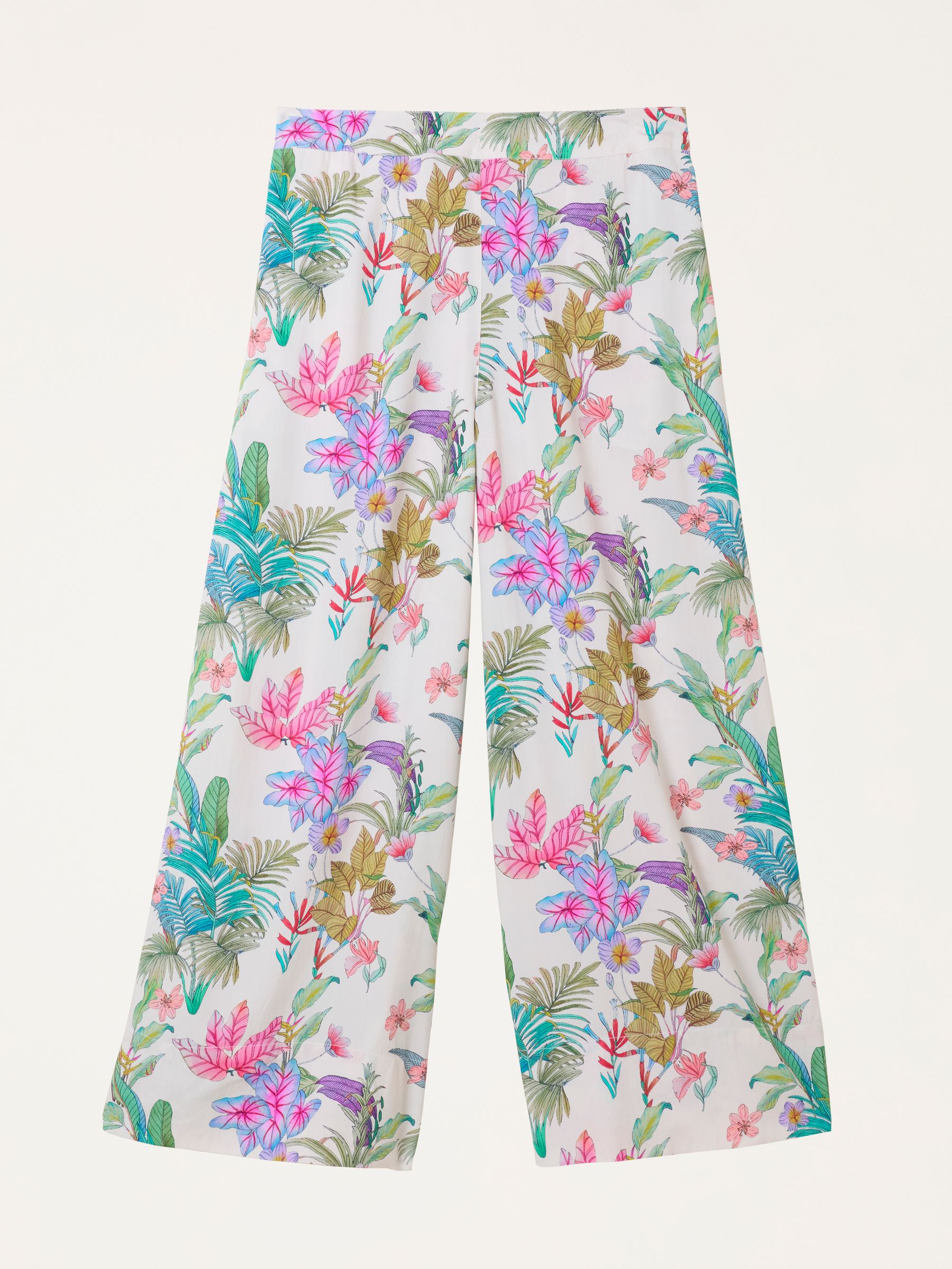 Eliza Tropical Placement Wide Leg Cropped Trouser - Image 6 of 6