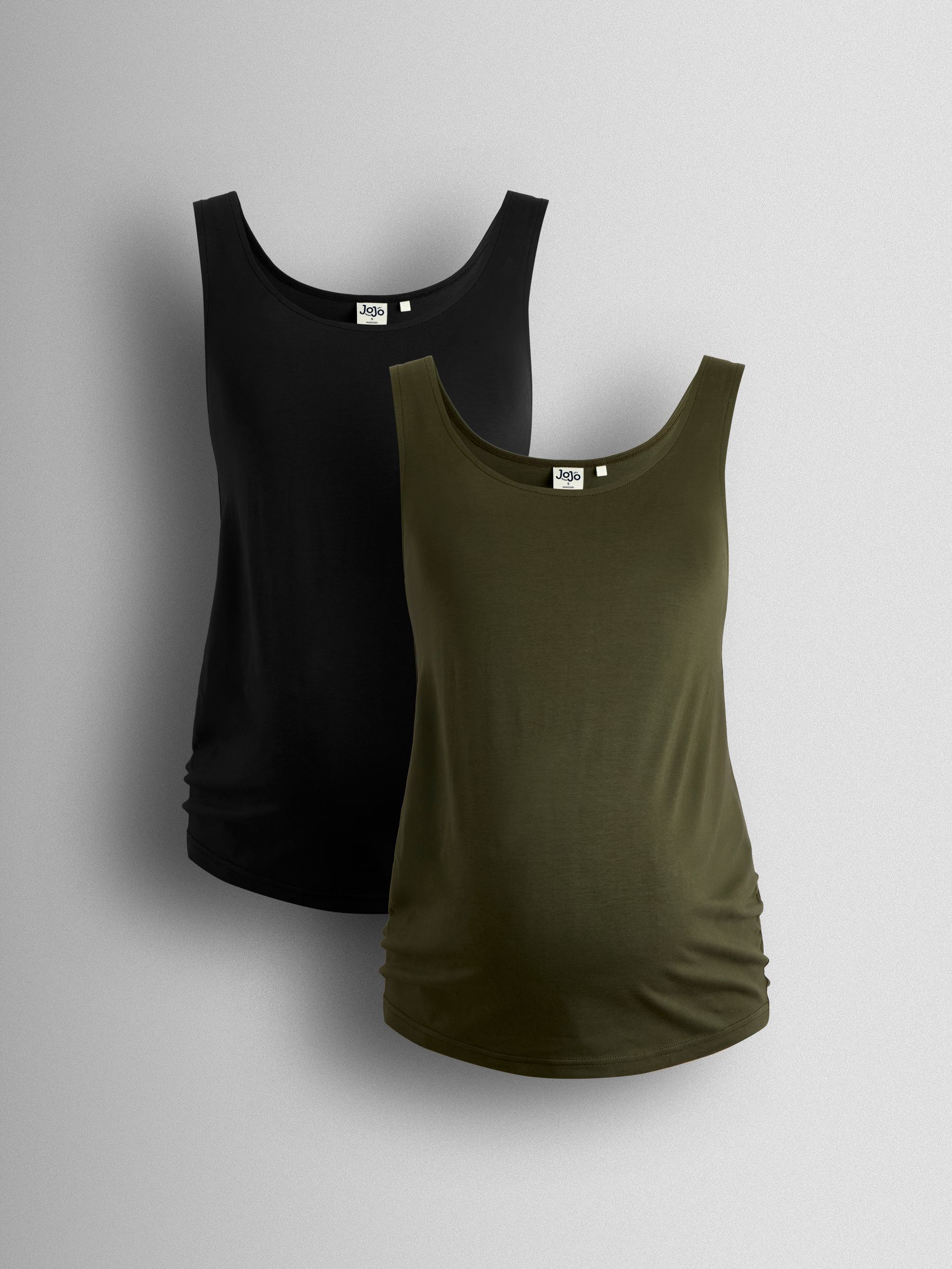 Khaki Green 2-Pack Maternity Vest Tops - Image 1 of 11