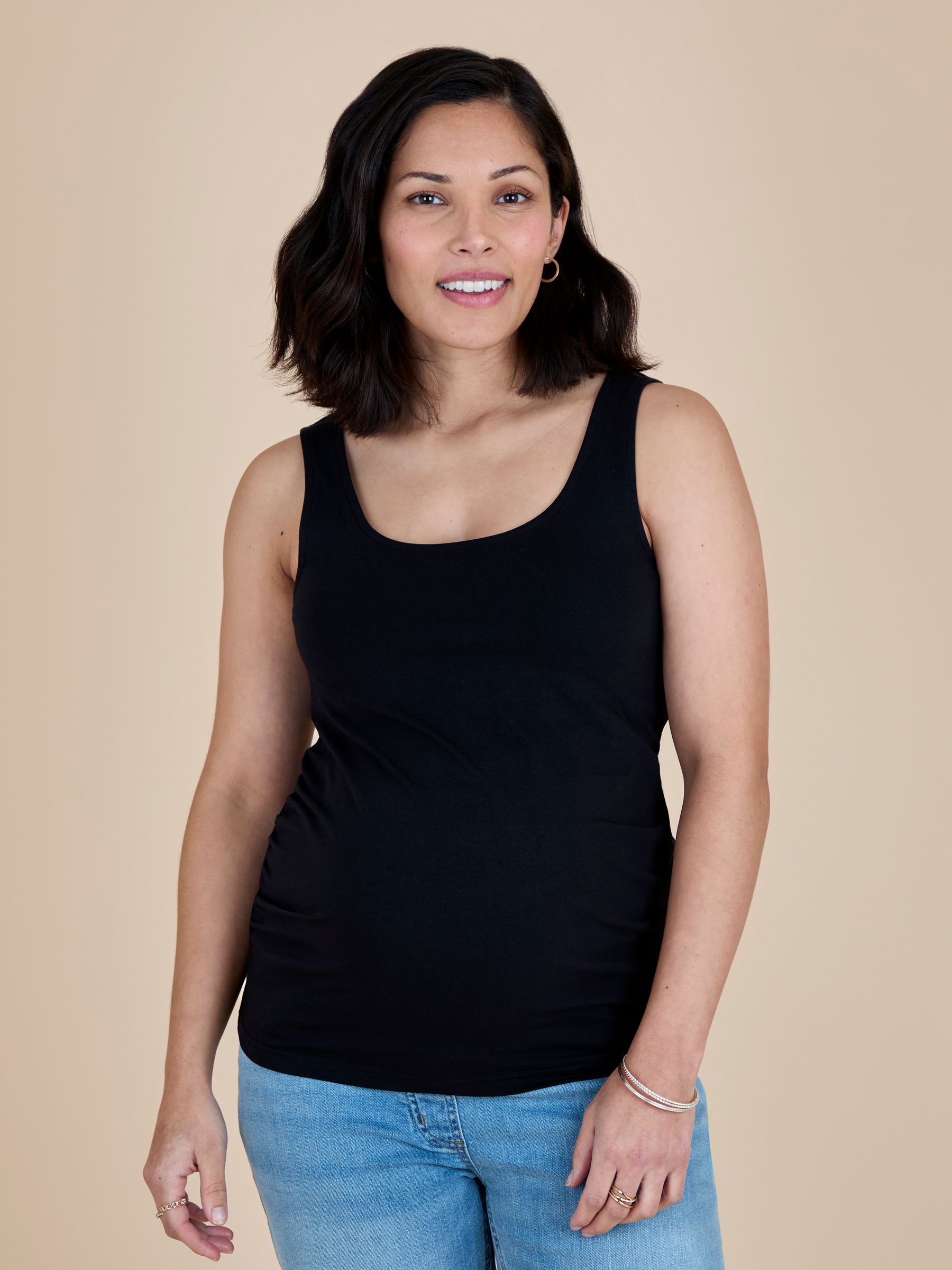 Khaki Green 2-Pack Maternity Vest Tops - Image 5 of 11