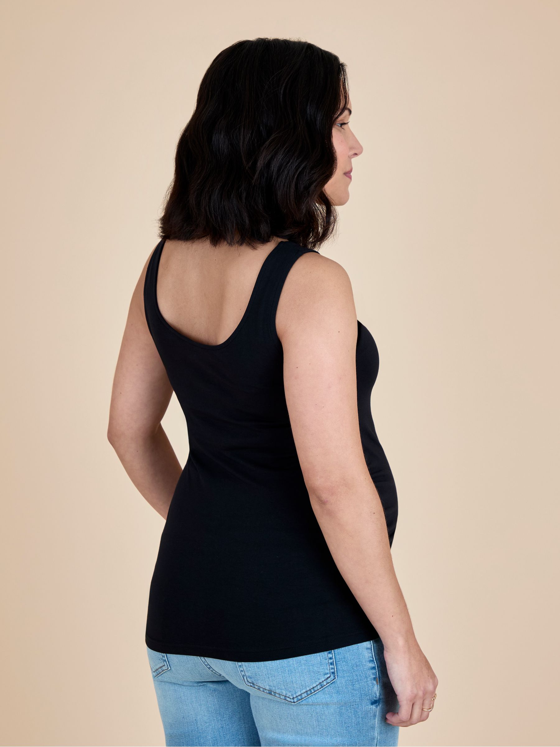 Khaki Green 2-Pack Maternity Vest Tops - Image 7 of 11