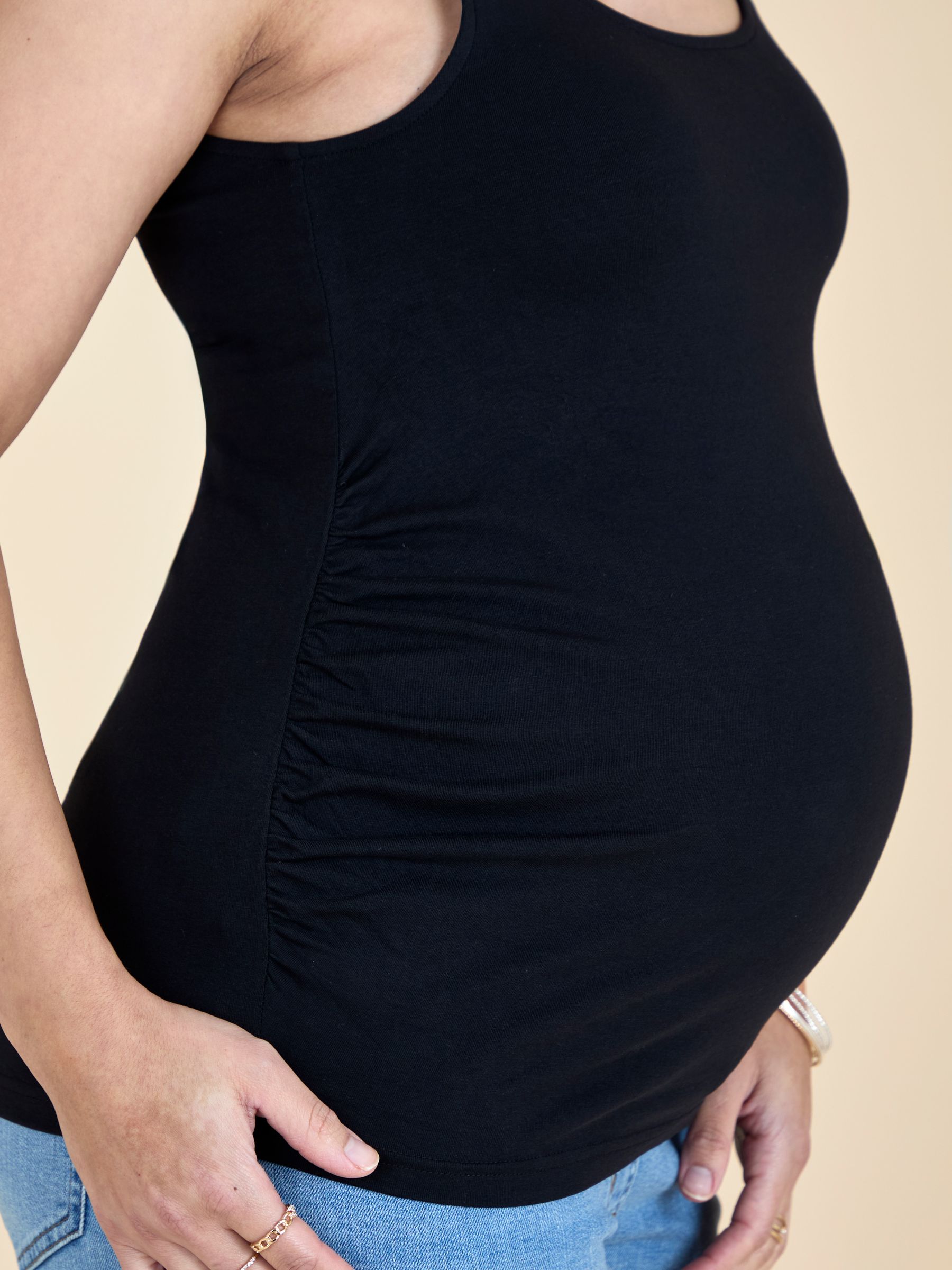 Khaki Green 2-Pack Maternity Vest Tops - Image 9 of 11