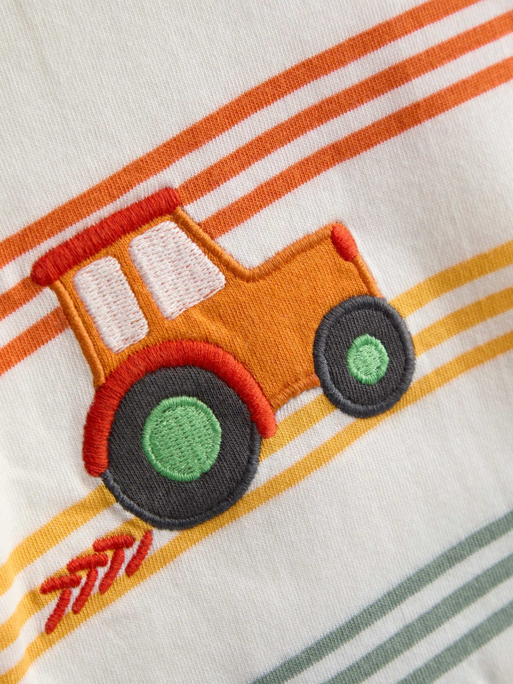 Cream Tractor Appliqué T-Shirt - Image 4 of 4