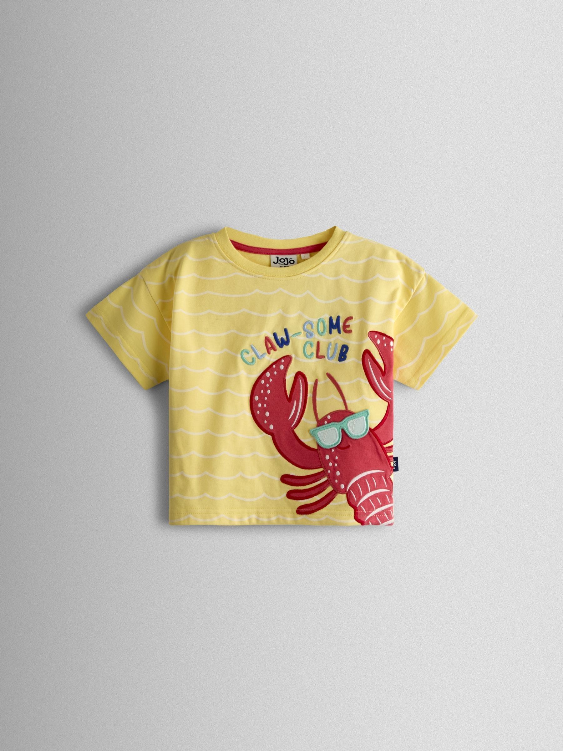 Yellow Lobster Character Applique T-Shirt - Image 1 of 3